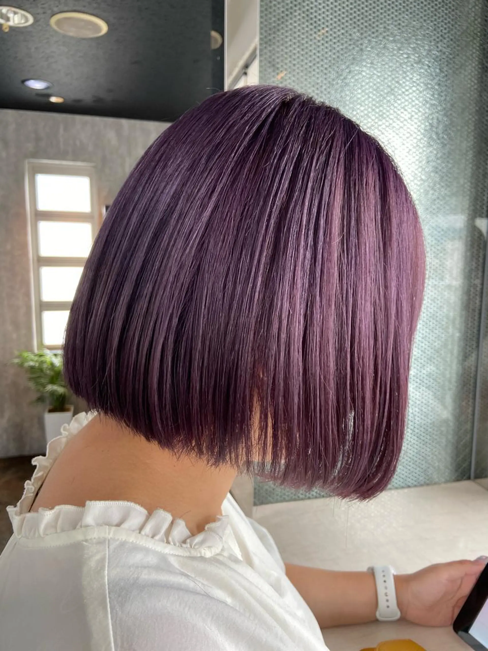 ショート カラー ヘアアレンジ ピンクカラー バイオレットカラー TIDEHAIR SHIHOのヘアスタイル
