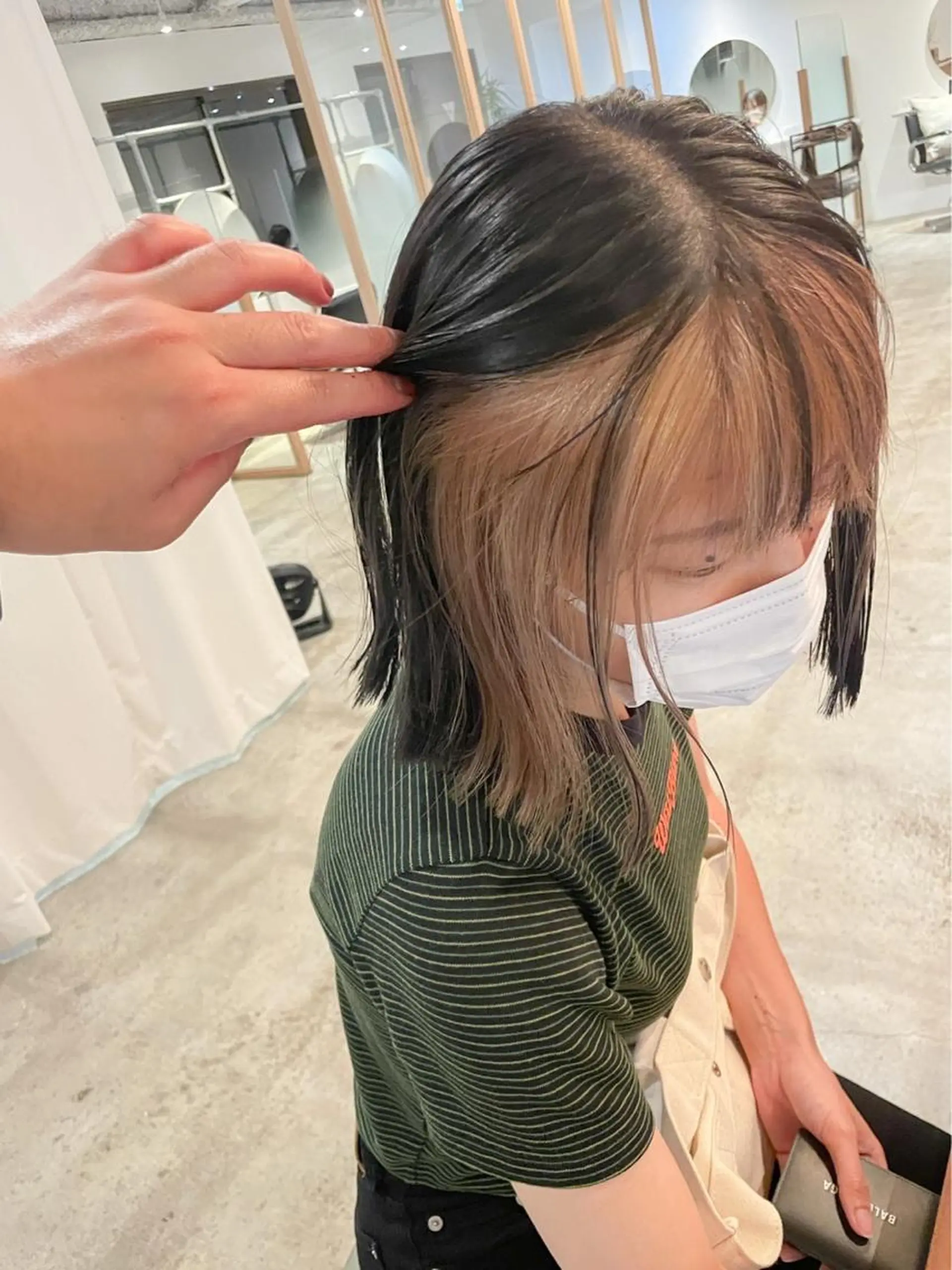ショート カラー アディクシーカラー ブリーチ ブロンド ブルーカラー ハイライトカラー ヘアカラー CEINE【セーヌ】 三軒茶屋のヘアスタイル