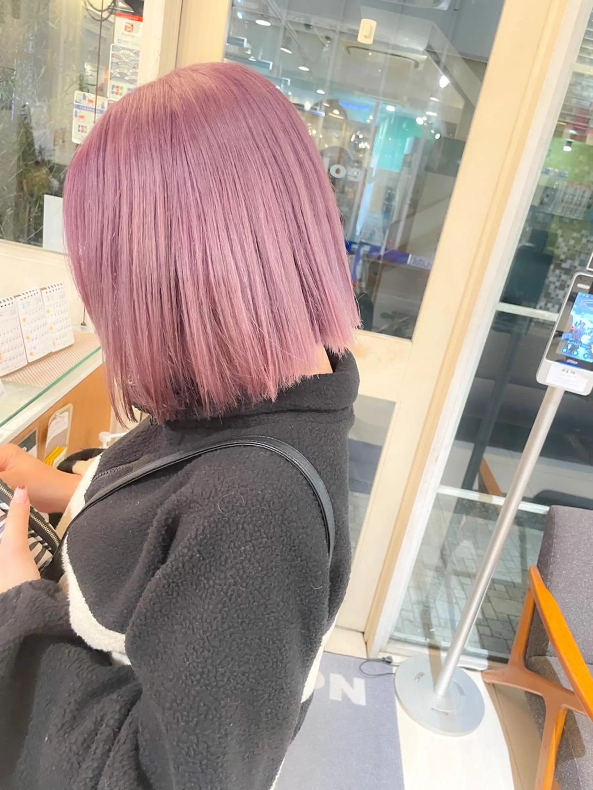 ミディアム カラー ダブルカラー ハイトーンカラー ピンクカラー ボブ ヘアカラー ✨カラー支持No.1 🧸ワキ カナコ🧸のヘアスタイル