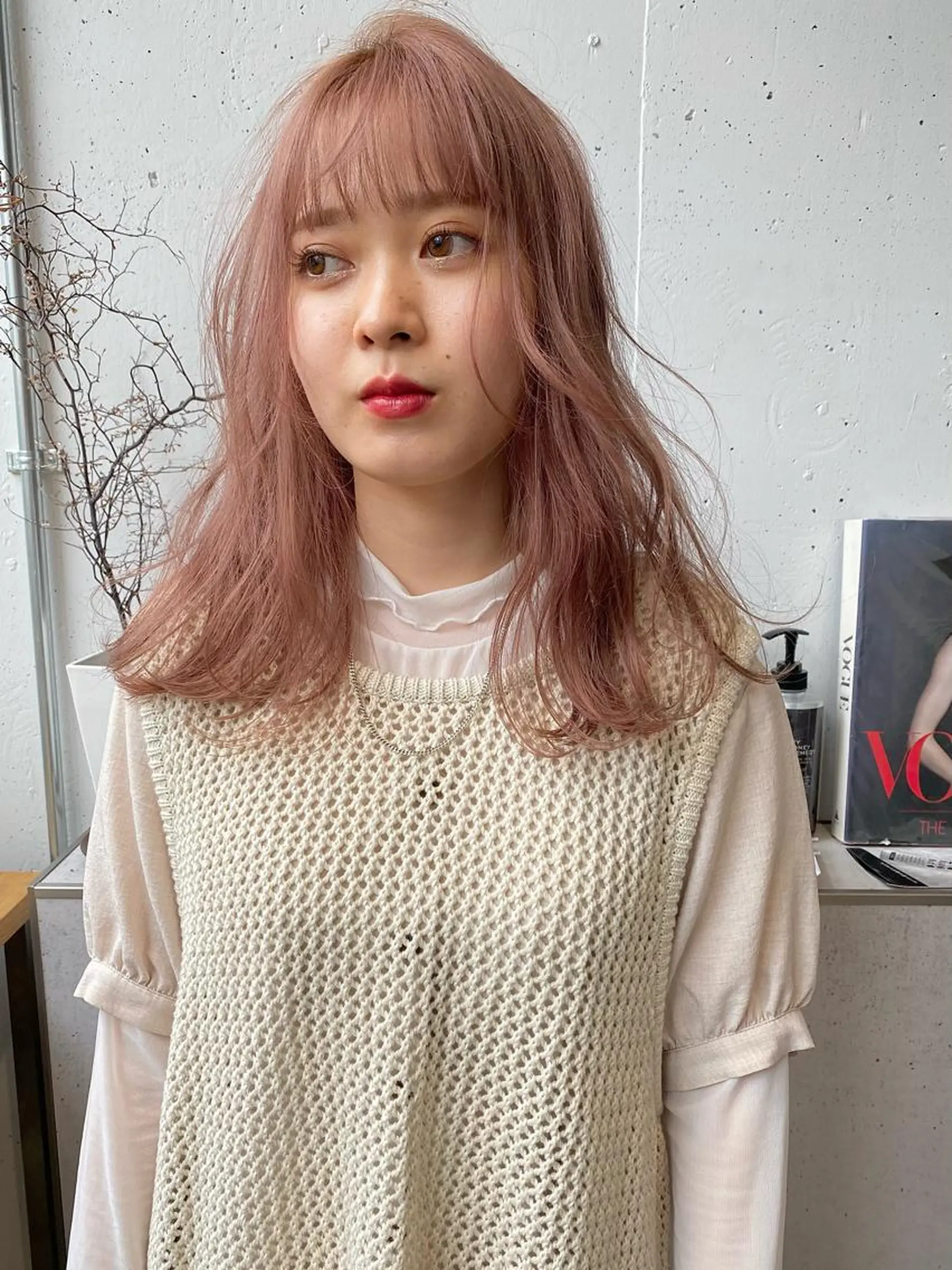 セミロング カラー ハイトーンカラー ピンクカラー シアーピンク Piaコータロー ハイトーン&‪ボブのヘアスタイル