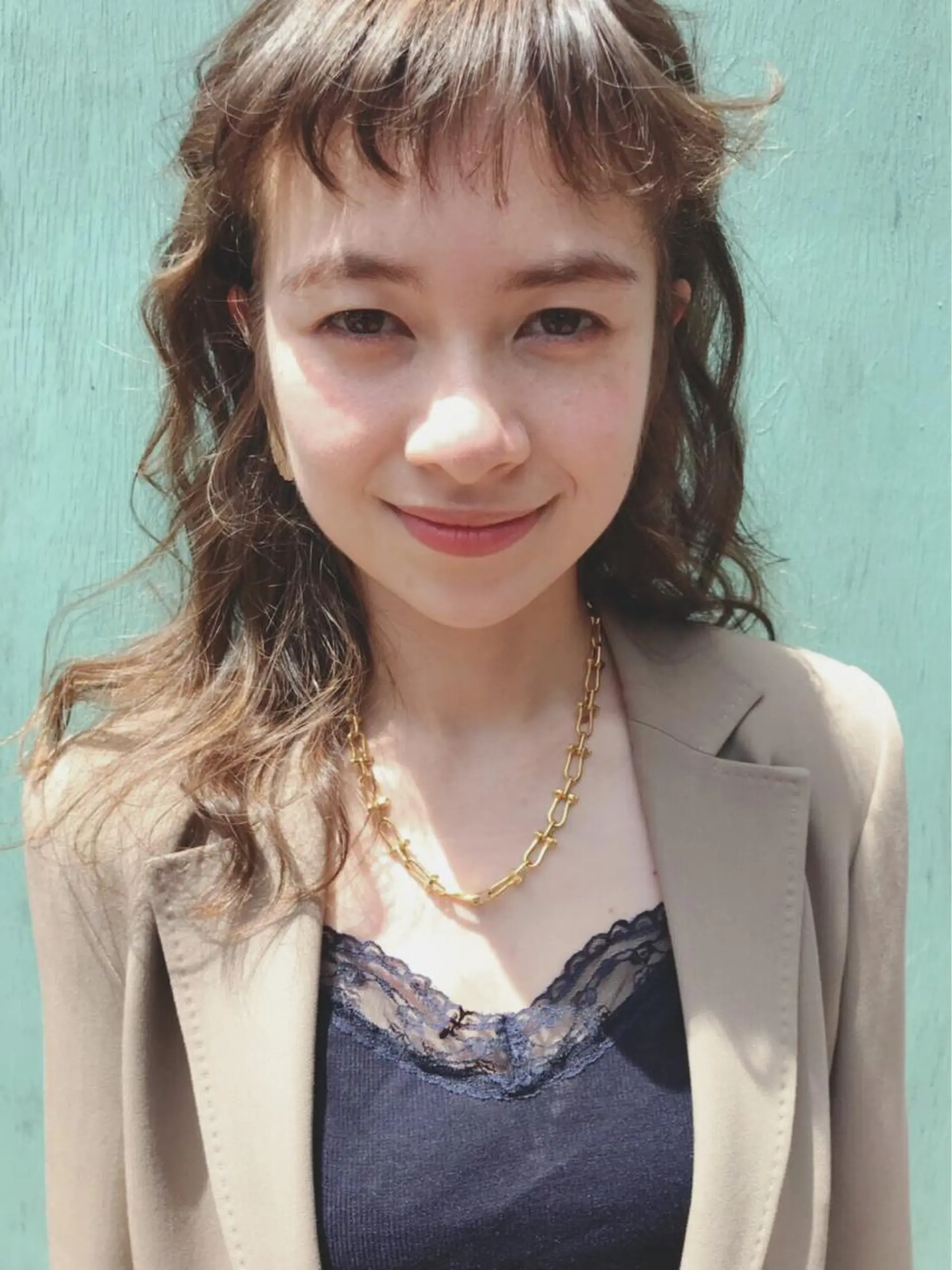 セミロング パーマ ヘアアレンジ ヘアカラー トリートメント la fith所属・rico_by ヘアとアイブロウのヘアスタイル