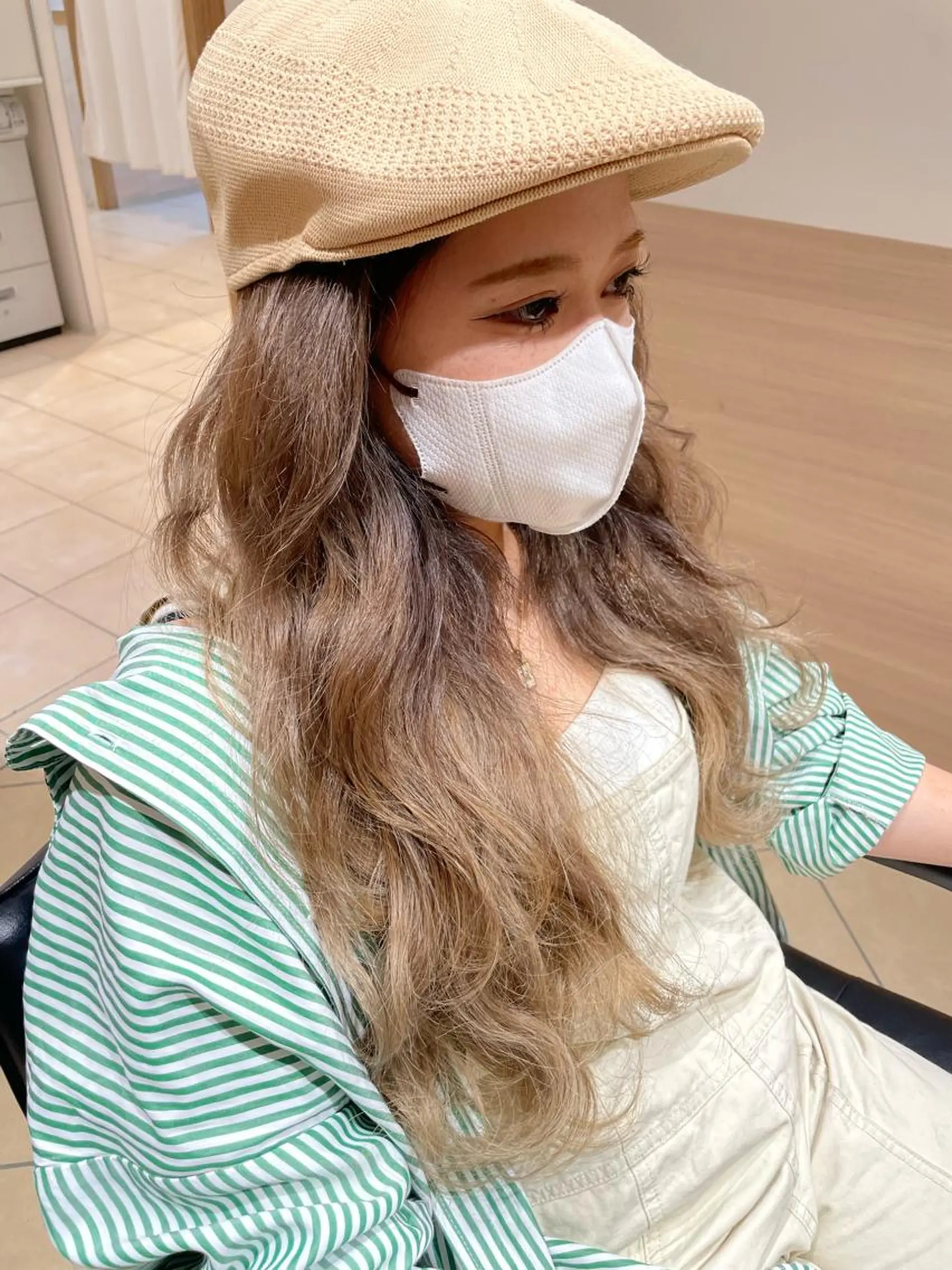 ロング カラー ブラウンカラー ケアカラー ハイトーンカラー ピンクカラー ピンクブラウン ヘアカラー トリートメント GO TODAY SHAiRE SALON所属・天野 瑠真のヘアスタイル