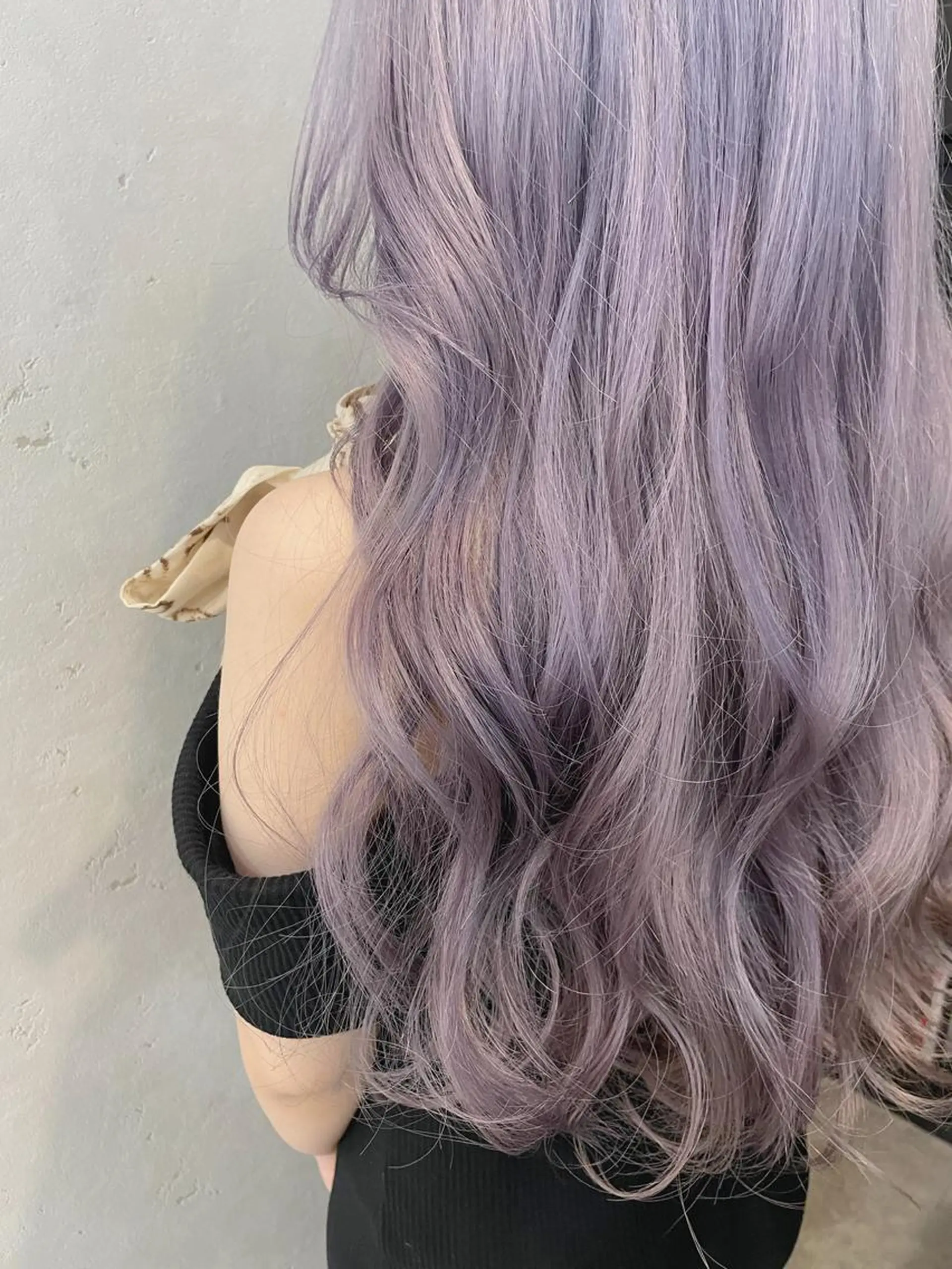 ロング カラー ラベンダーカラー ラベンダーグレー ヘアカラー Rina  のヘアスタイル