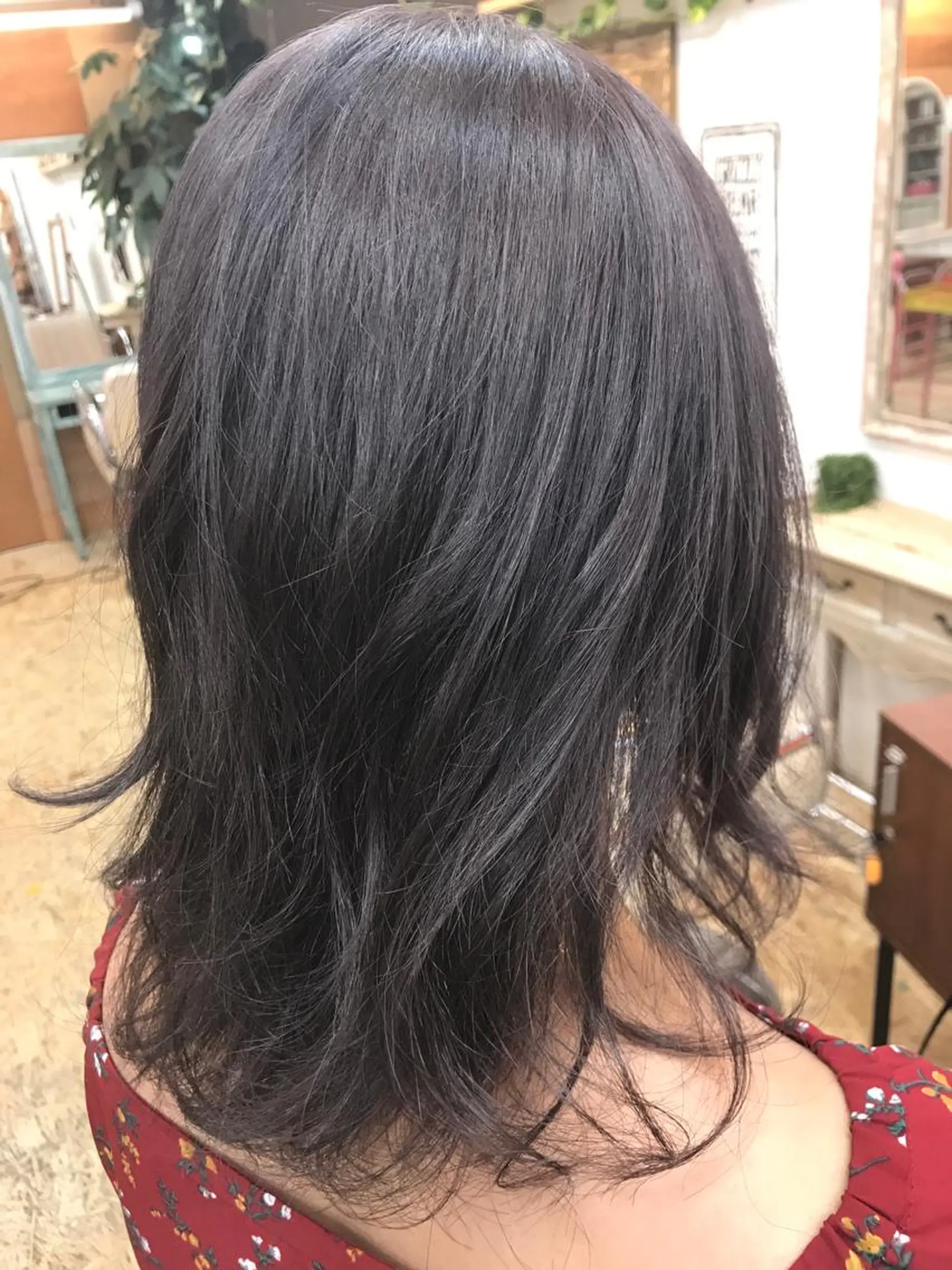ミディアム カラー アッシュ 平尾 拓也のヘアスタイル