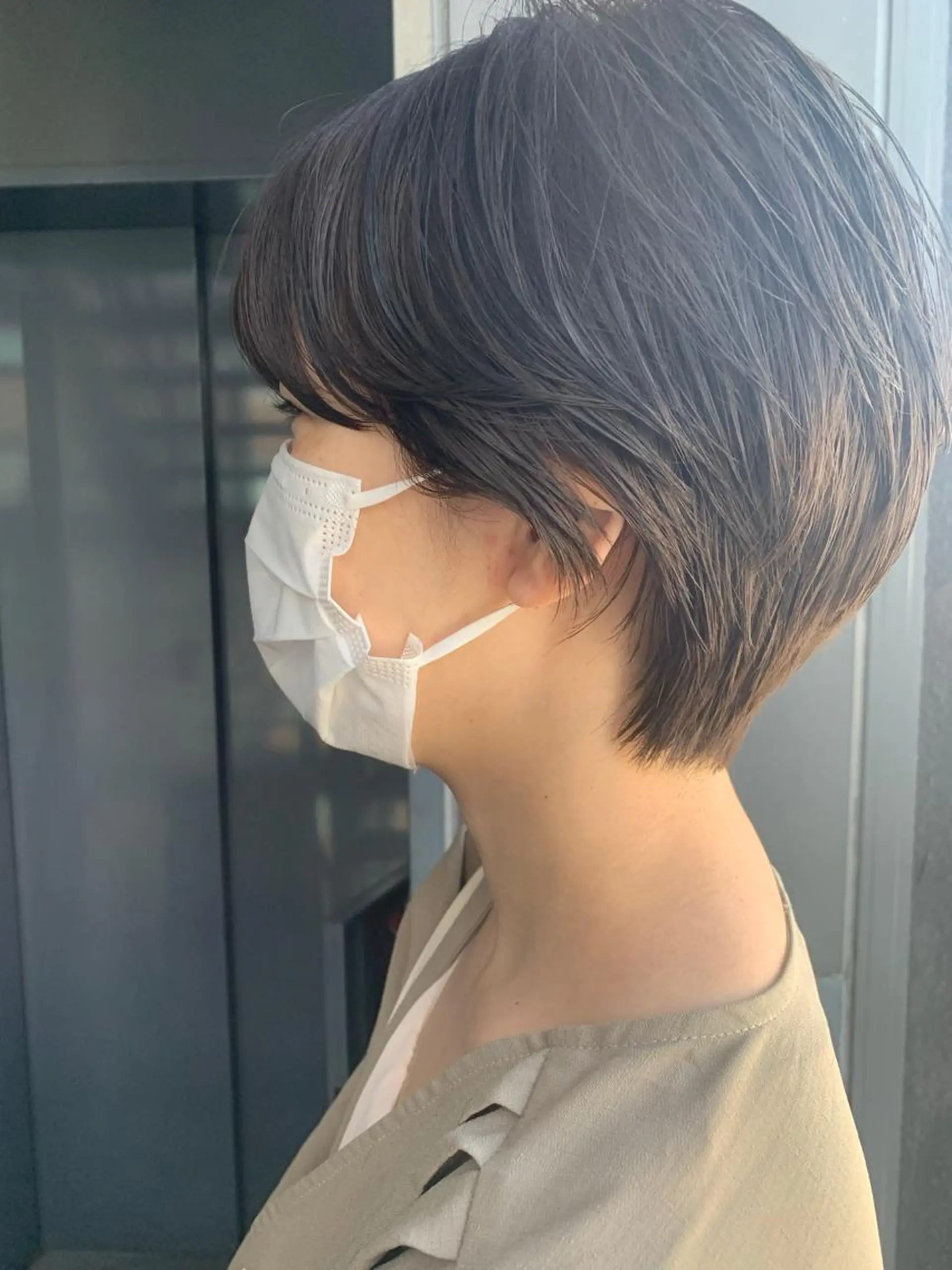 ショート カラー ハンサムショート ショートヘア 縮毛矯正 トリートメント カット ヘアカラー 縮毛矯正 トリートメント 藤野なつえ ナチュラルのヘアスタイル