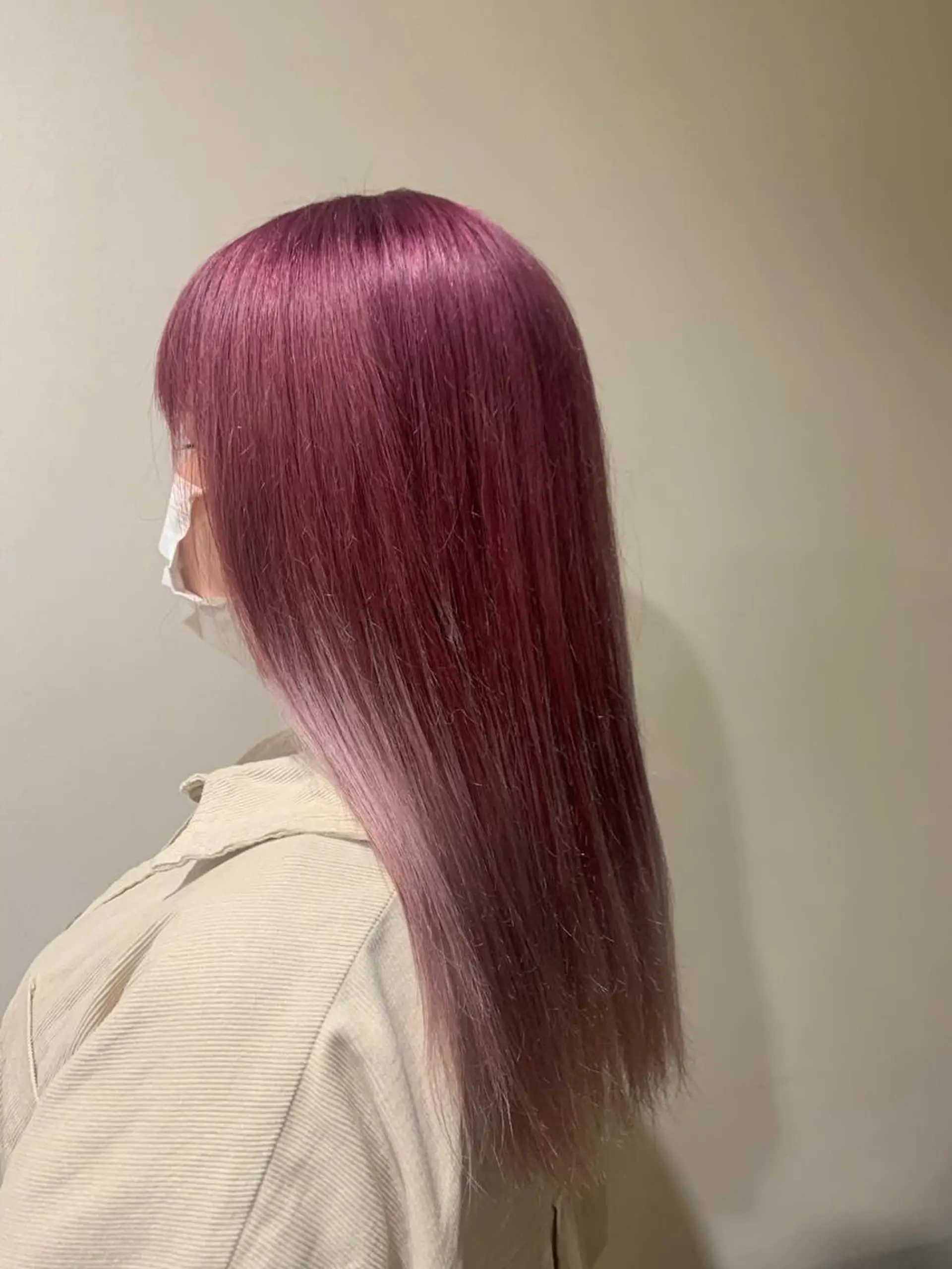 セミロング カラー グラデーションカラー ピンクカラー ヘアカラー トリートメント ヘアセット 金子 廉のヘアスタイル