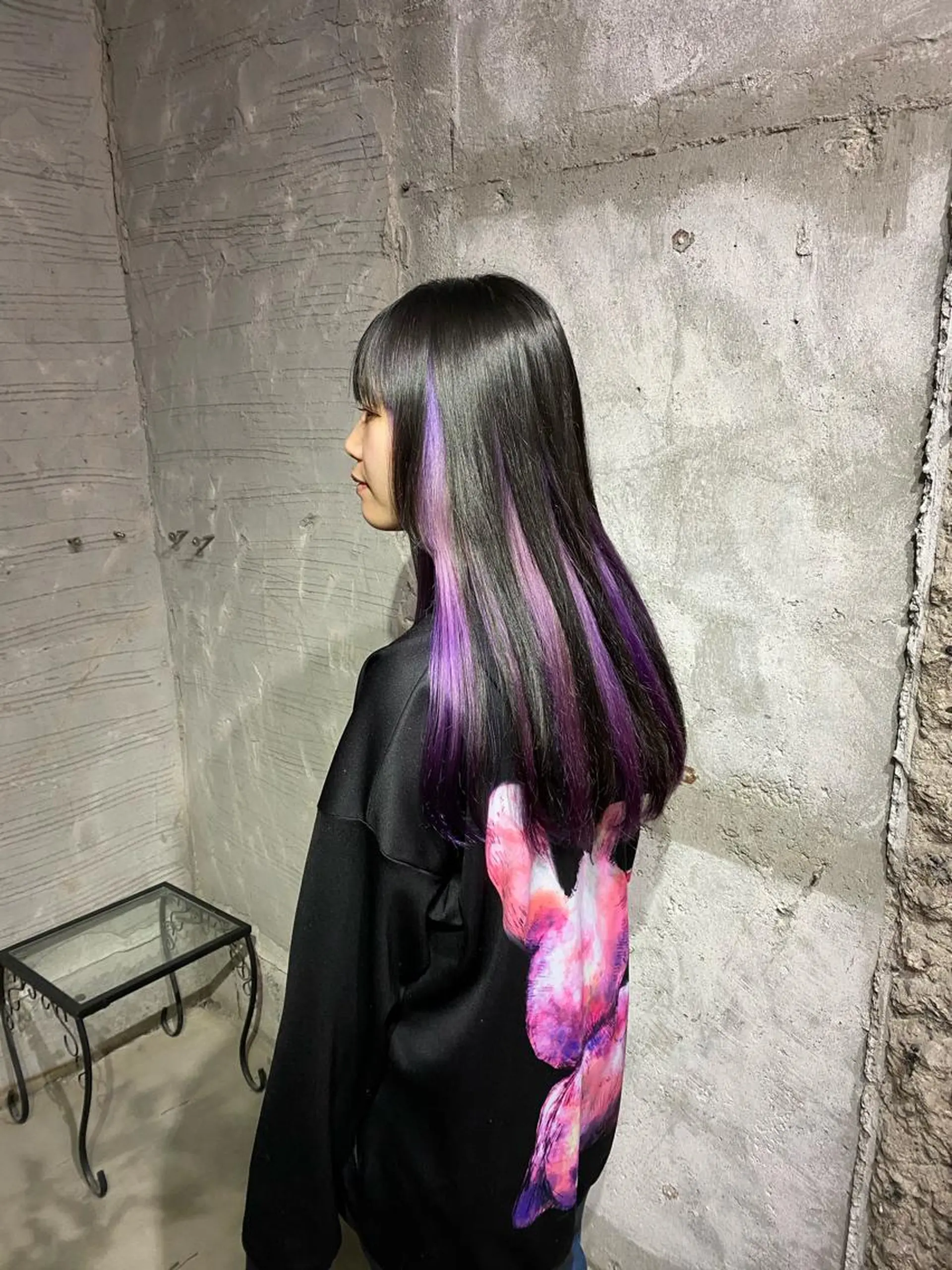 ロング カラー ヘアアレンジ パープルカラー ヘアカラー トリートメント ［似合わせヘア］ ✂︎OGURO✂︎のヘアスタイル