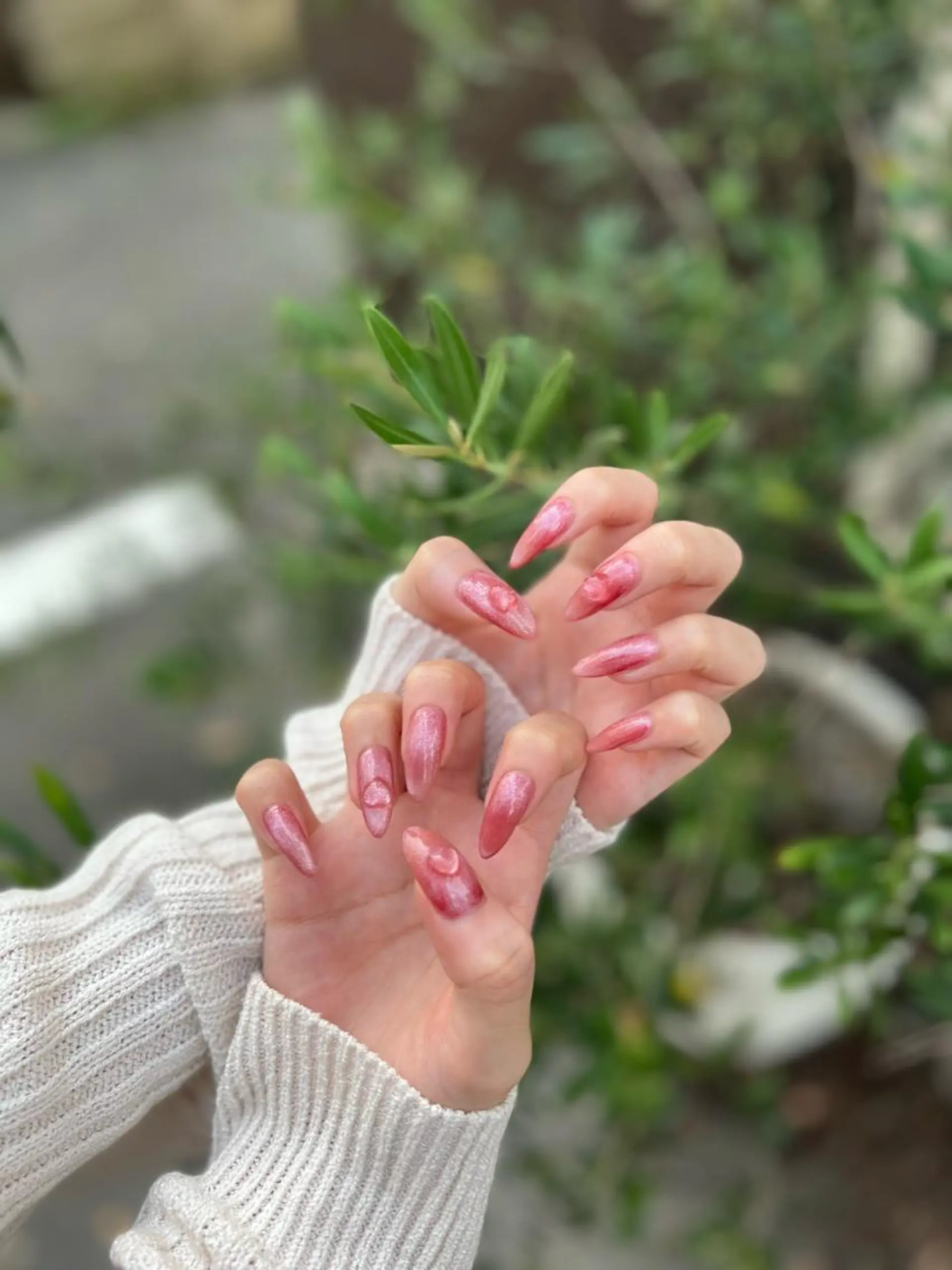 ネイル マグネットネイル ワンカラーネイル ハンドネイル Revia所属・Revia おおだちあやなのネイルデザイン