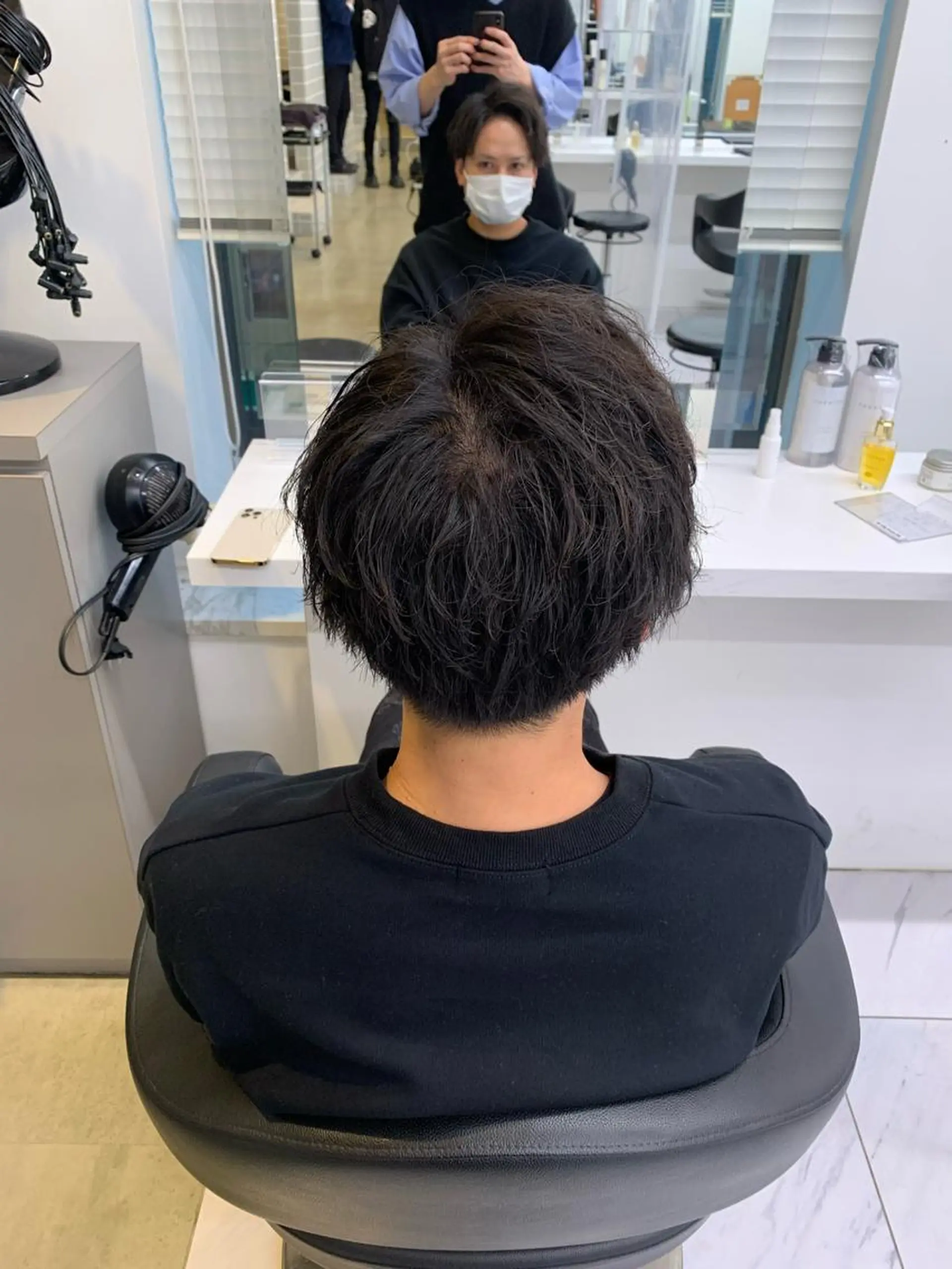 ショート カラー パーマ メンズ カット パーマ トリートメント ヘッドスパ ヘアセット ✨メンズウルフ特化 美容師タイガ✨のヘアスタイル