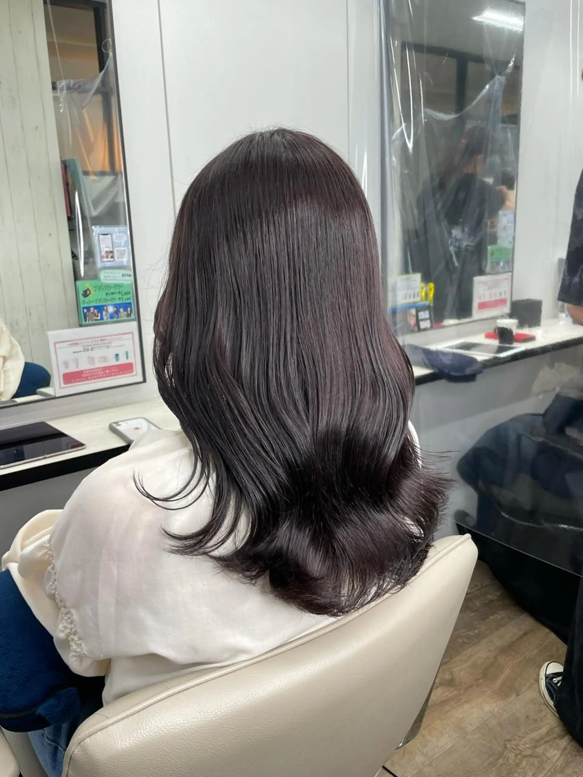 セミロング ピンクラベンダー カット ヘアカラー トリートメント ヘアセット 🌻透明感韓国🌻 横山隆之介のヘアスタイル