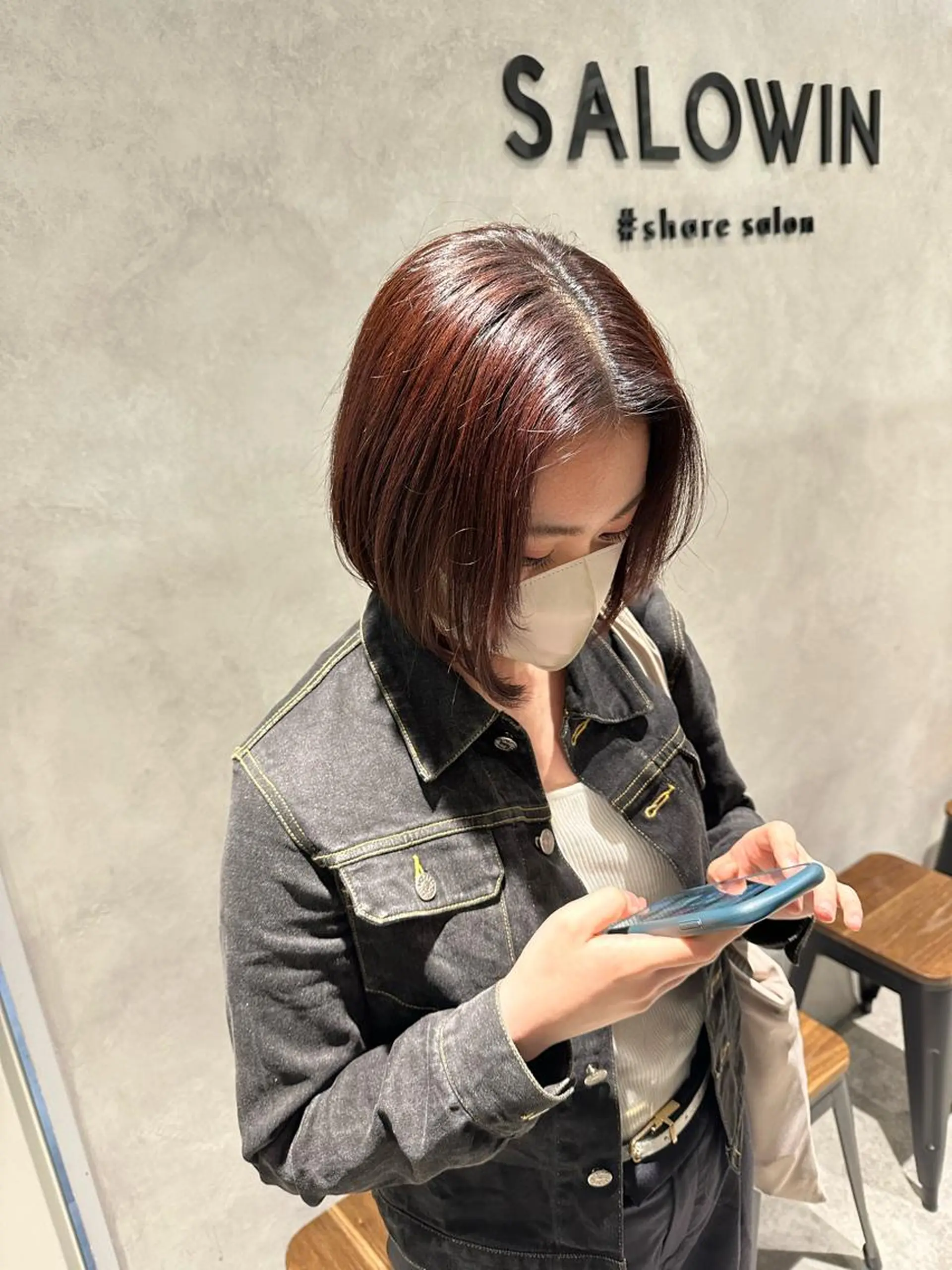 ミディアム ヘアアレンジ カット ヘアカラー トリートメント salowin新宿East3階所属・艶美髪/髪質改善 /縮毛矯正/木元渓太のヘアスタイル