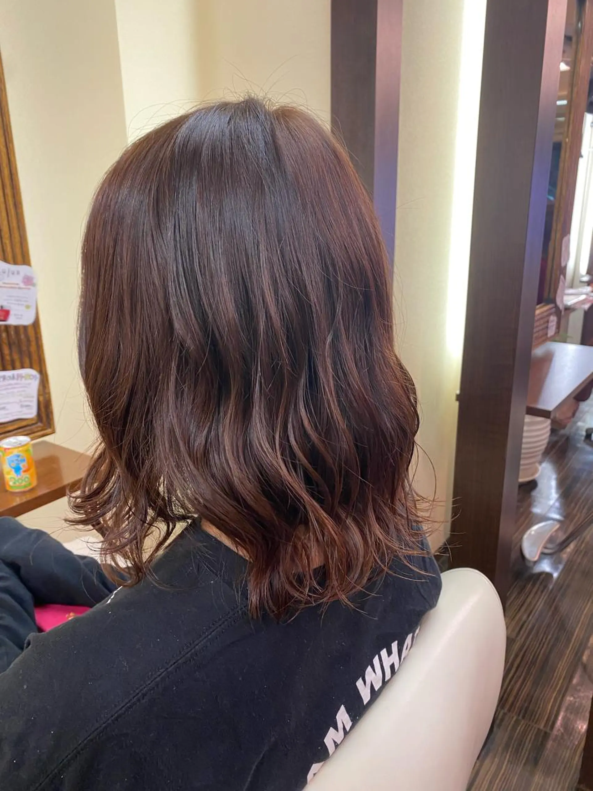 ミディアム カラー ヘアアレンジ カット ヘアカラー トリートメント 加藤 瑠美のヘアスタイル