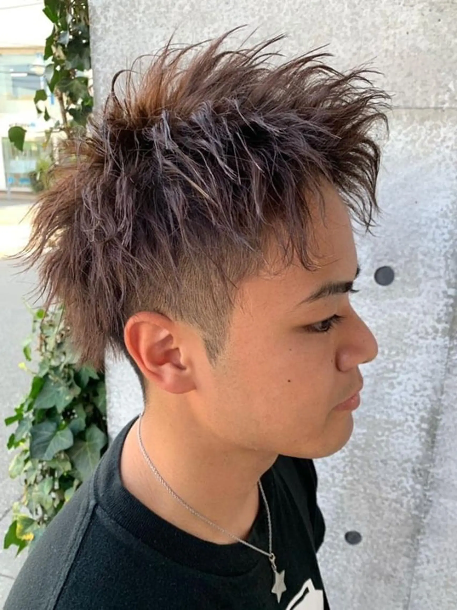 ショート カラー パーマ メンズ メンズパーマフェード シモジタカヒロのヘアスタイル