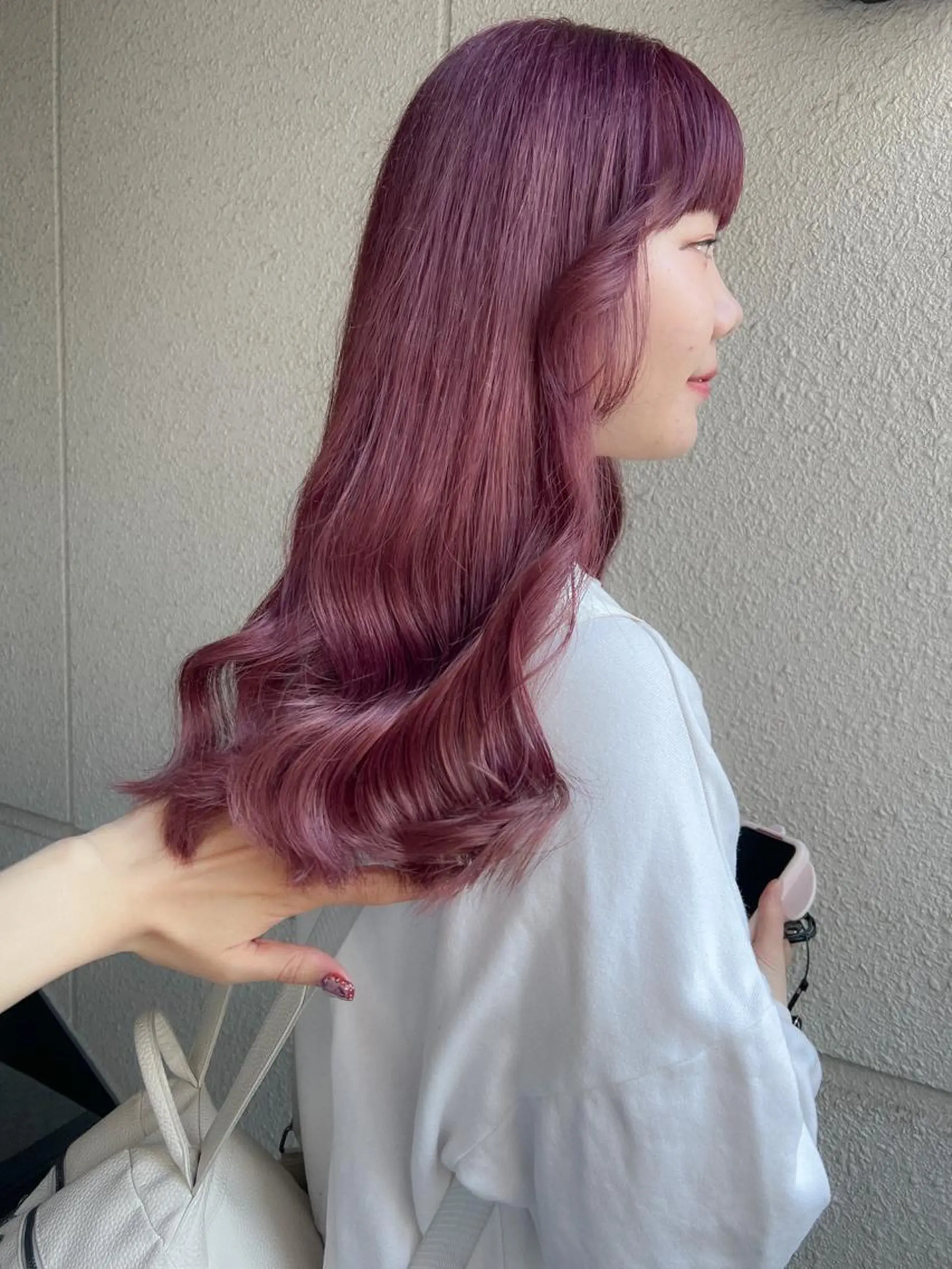 ロング カラー ブリーチ ピンクカラー ヘアカラー カラーパティシエ facce🌼ikoのヘアスタイル