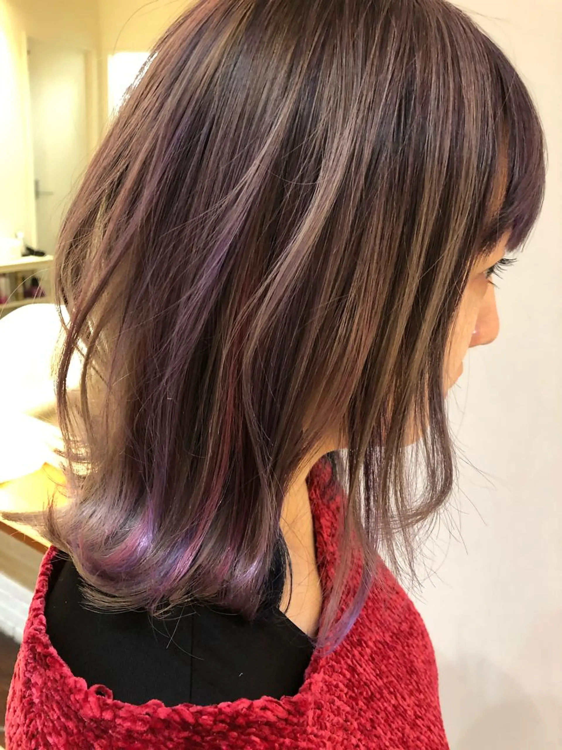 ミディアム カラー バイオレットカラー CoCooN satoshiのヘアスタイル