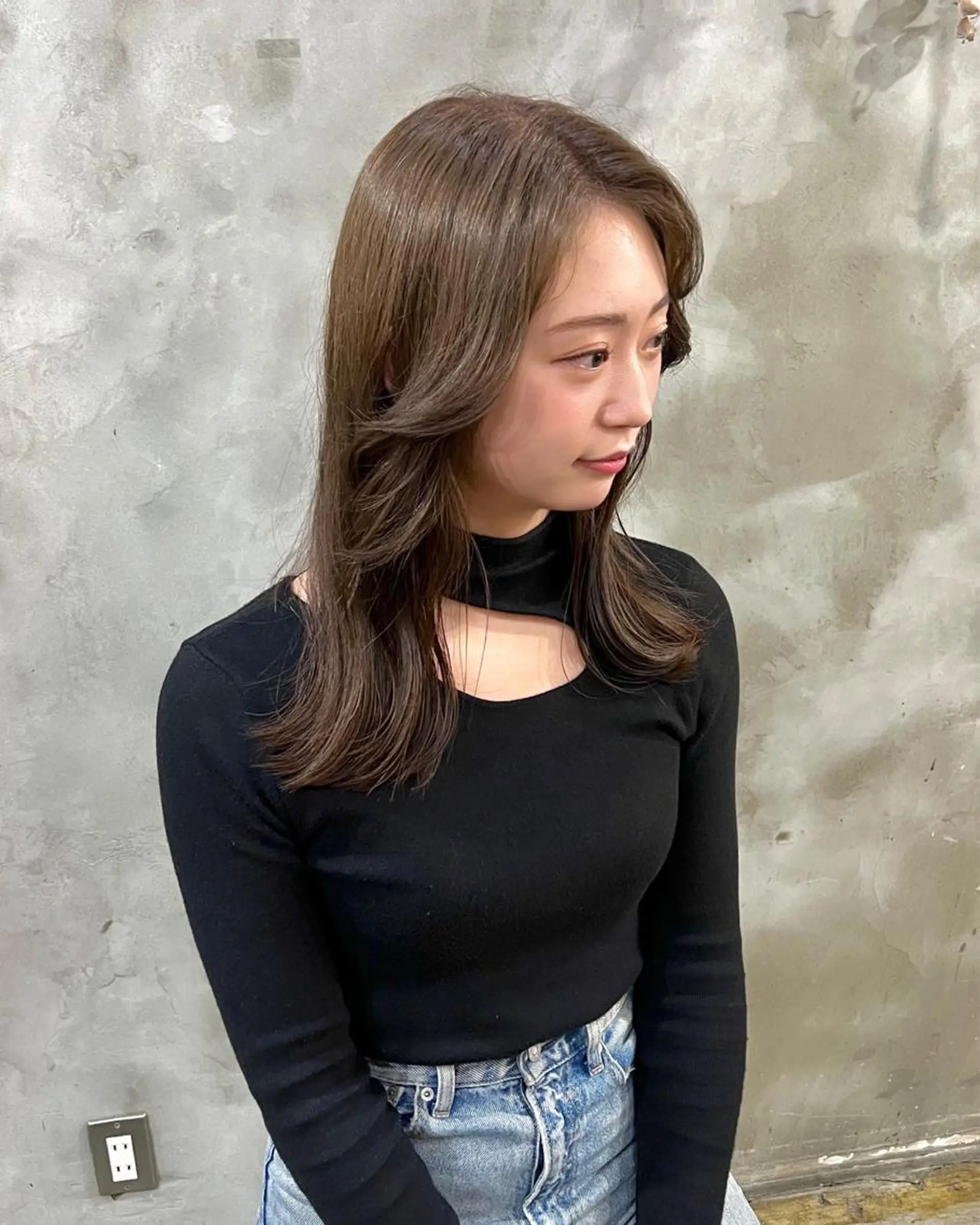 ロング カラー カット ヘアカラー トリートメント 木村陸弥 透明感/赤み消しのヘアスタイル
