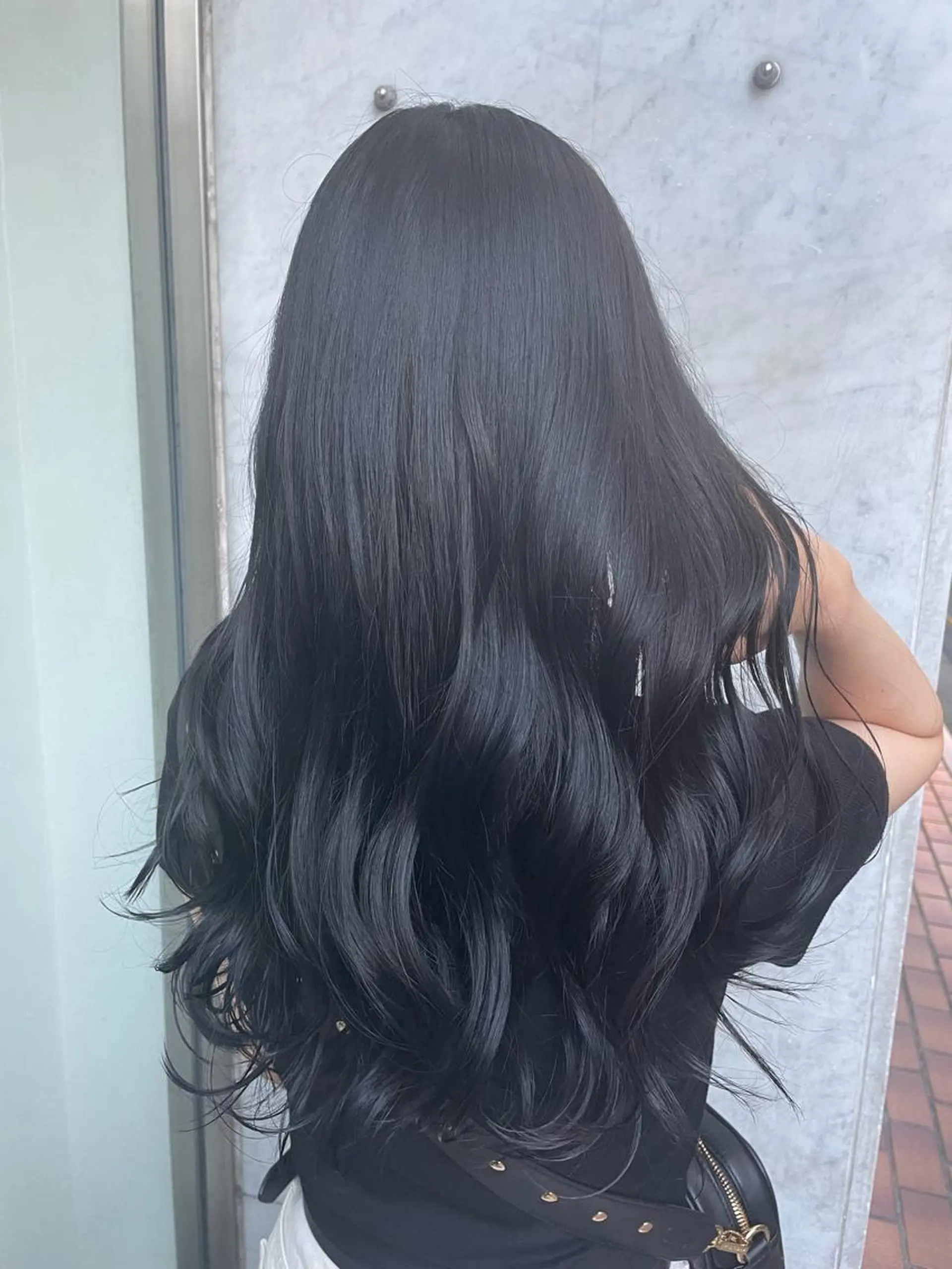 ロング カラー アッシュ ダークアッシュ JIL BLAN 京都所属・RU RIのヘアスタイル
