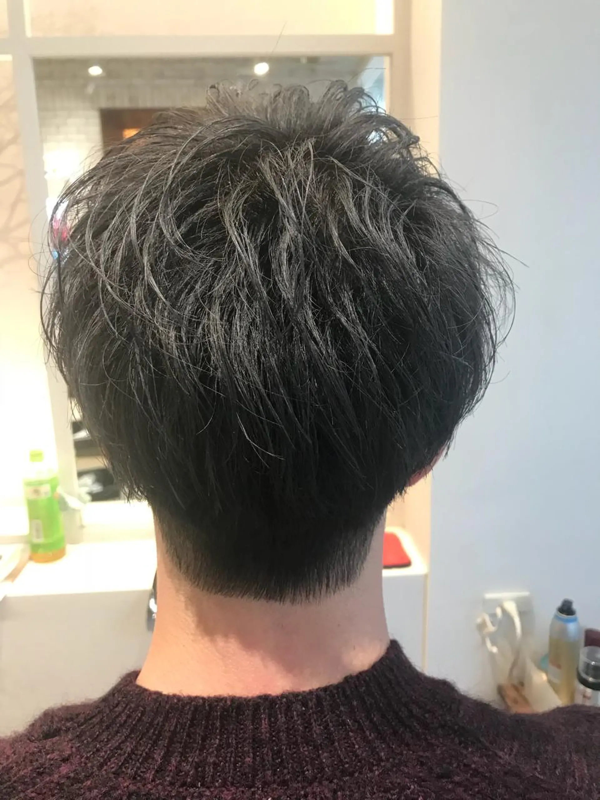 ショート パーマ メンズ マッシュ メンズパーマ 刈り上げ 久保亮太 /大人ショートのヘアスタイル