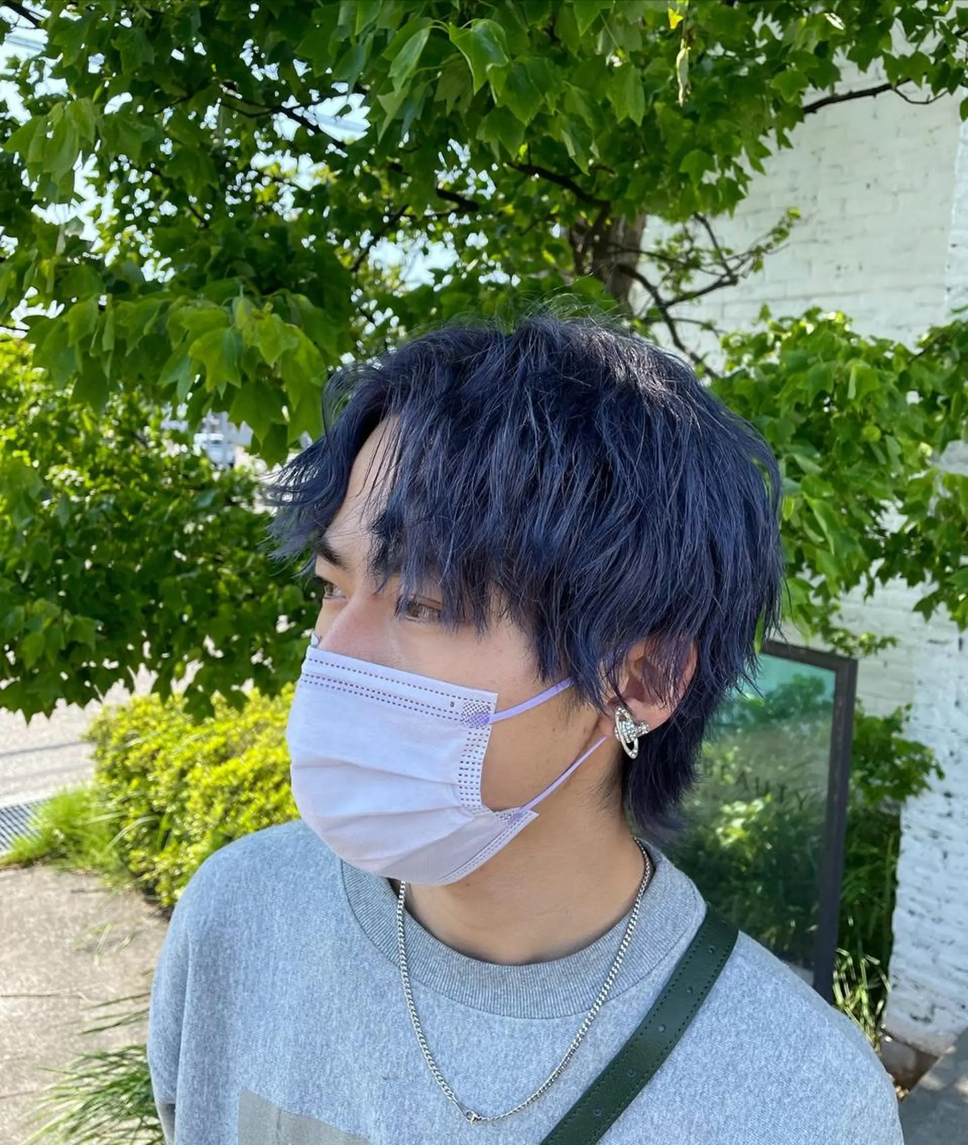 カラー メンズ ネイビーカラー テラダ ユウシンのヘアスタイル