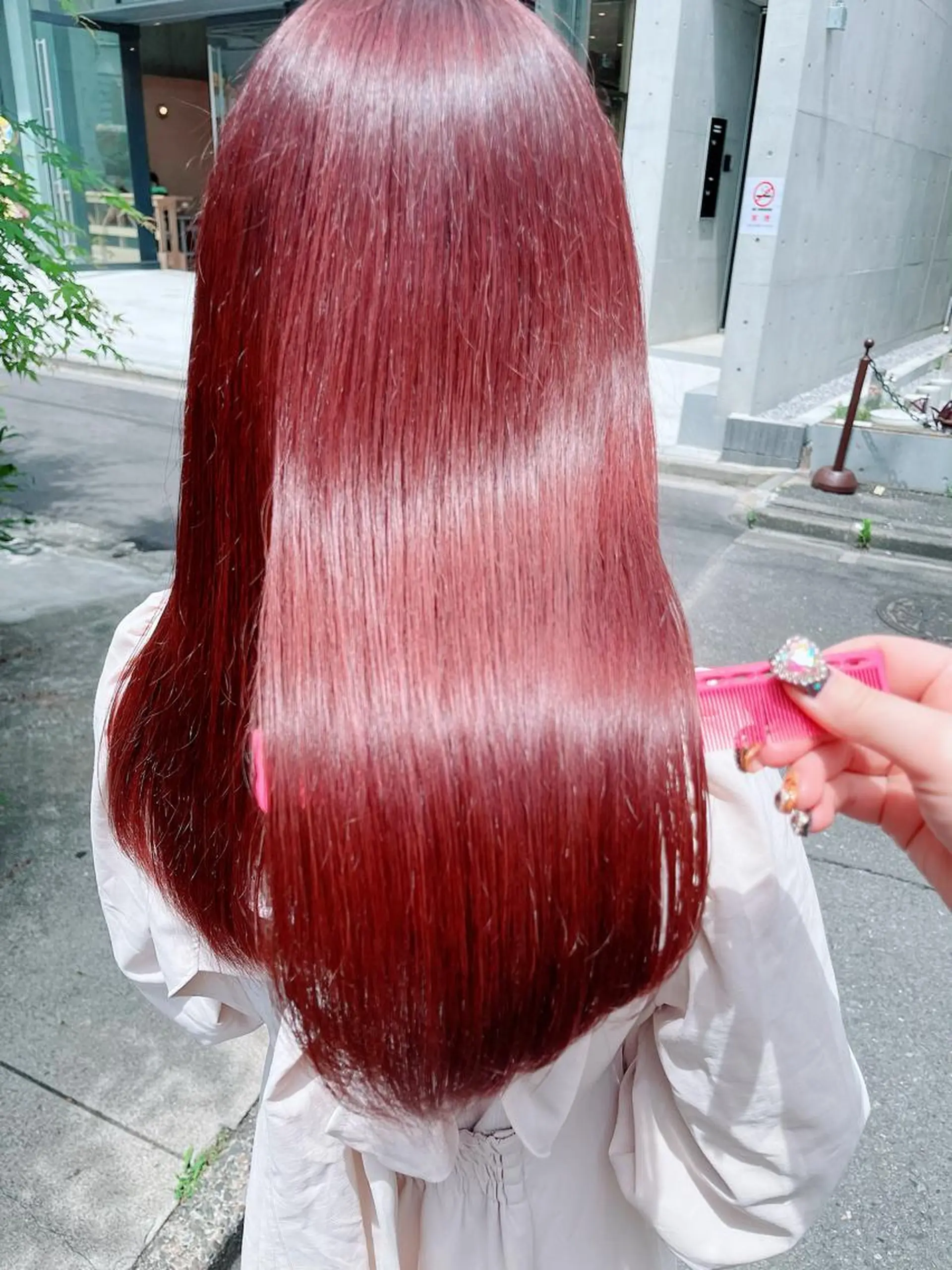 ロング カラー トリートメント 💗モテ髪 ハイトーンあや💗のヘアスタイル