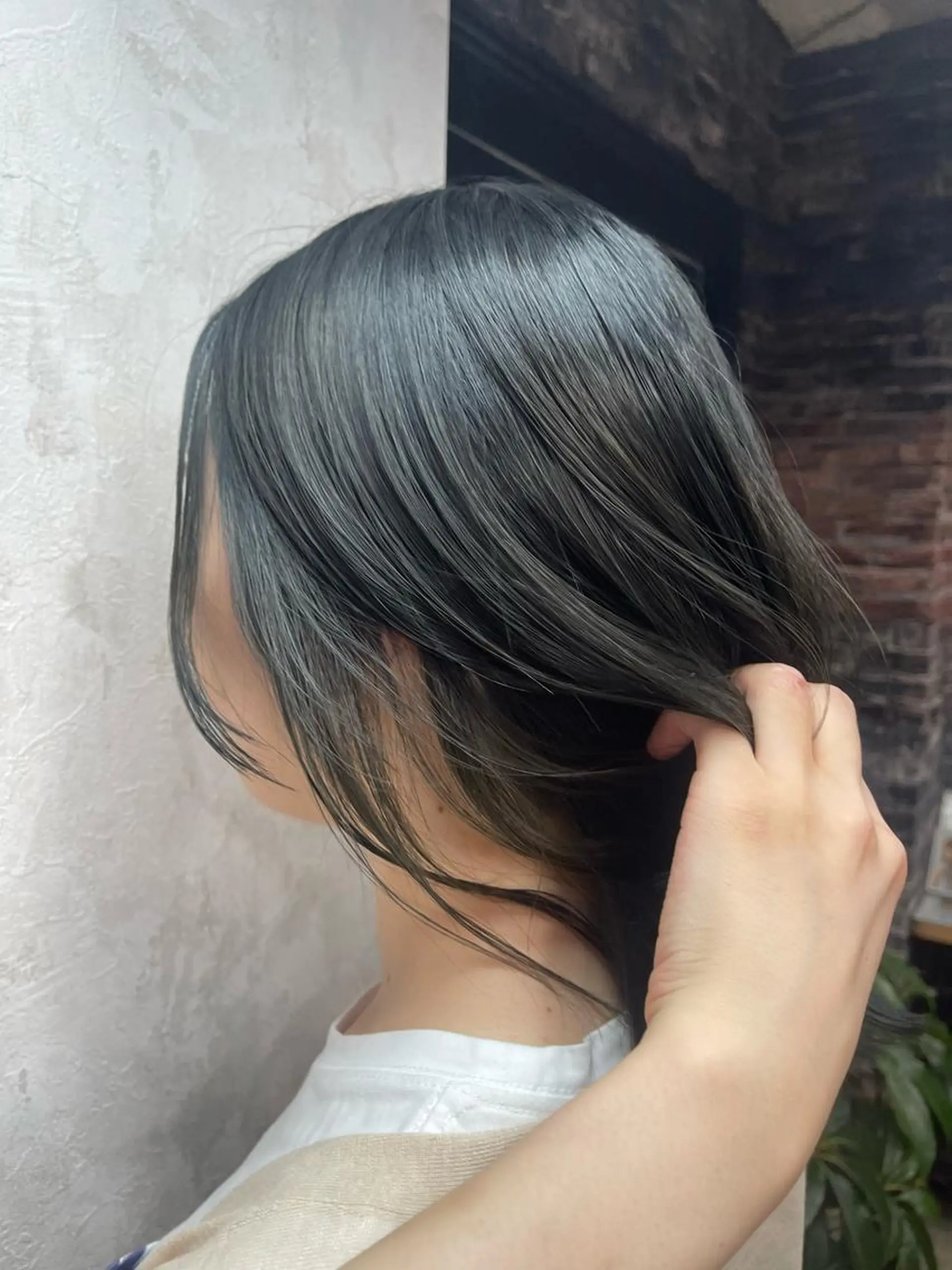 ミディアム カラー かめい りなのヘアスタイル