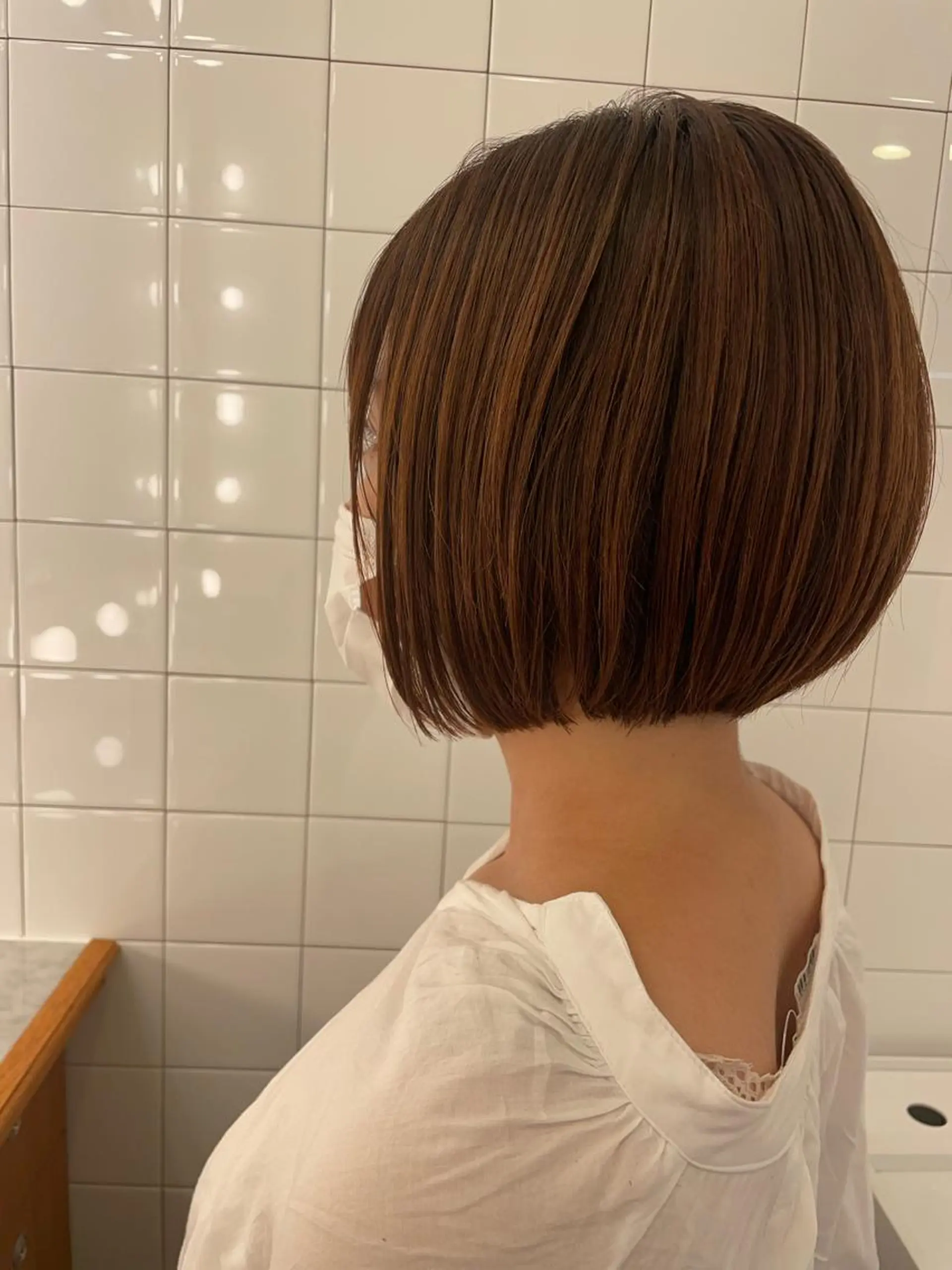 ショート ワンレンボブ ショートボブ ボブ ショートヘア ハイトーン 🌷ハルミ🌷のヘアスタイル