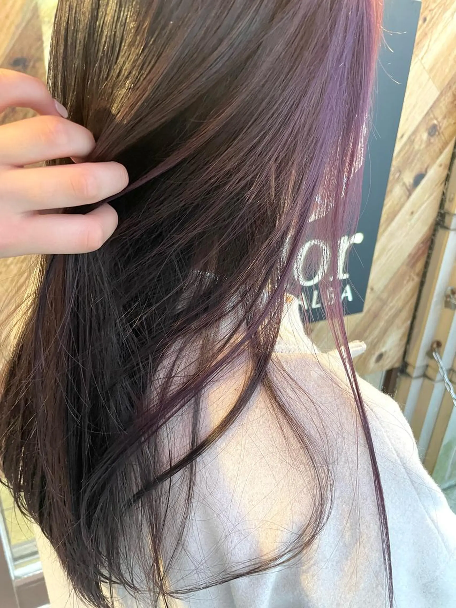ロング カラー ミストバング  フェイスフレーミング ヘアカラー 中村 海波のヘアスタイル