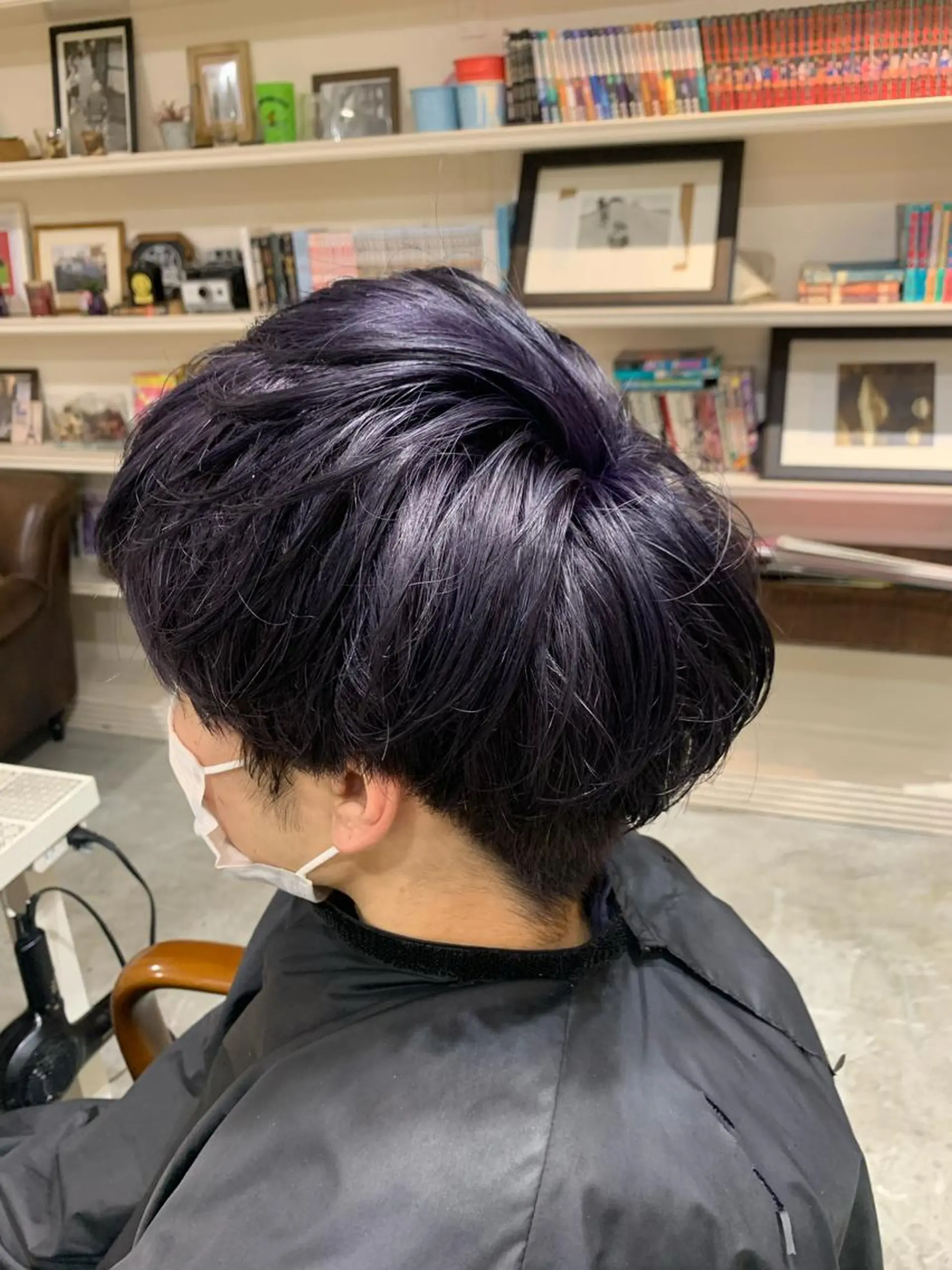 ショート カラー ヘアアレンジ メンズ バイオレットカラー ヘアカラー トリートメント ヘアセット 金子 廉のヘアスタイル