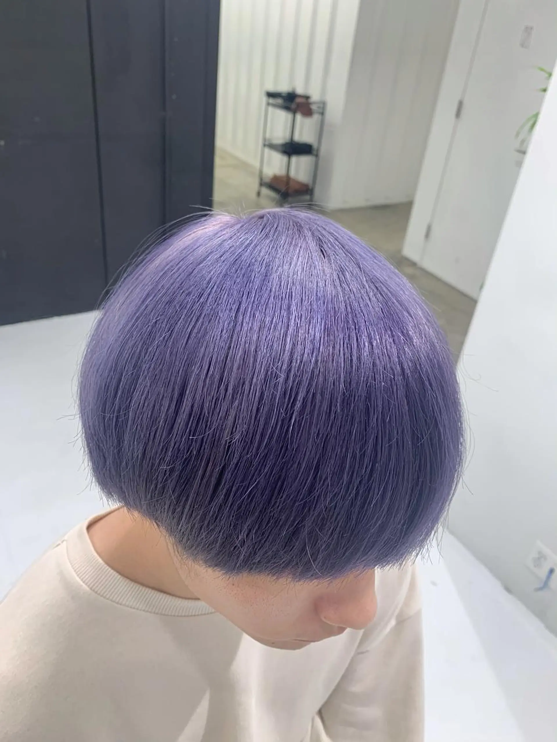 ショート カラー ラベンダーカラー カット ヘアカラー トリートメント TAKUMI .のヘアスタイル