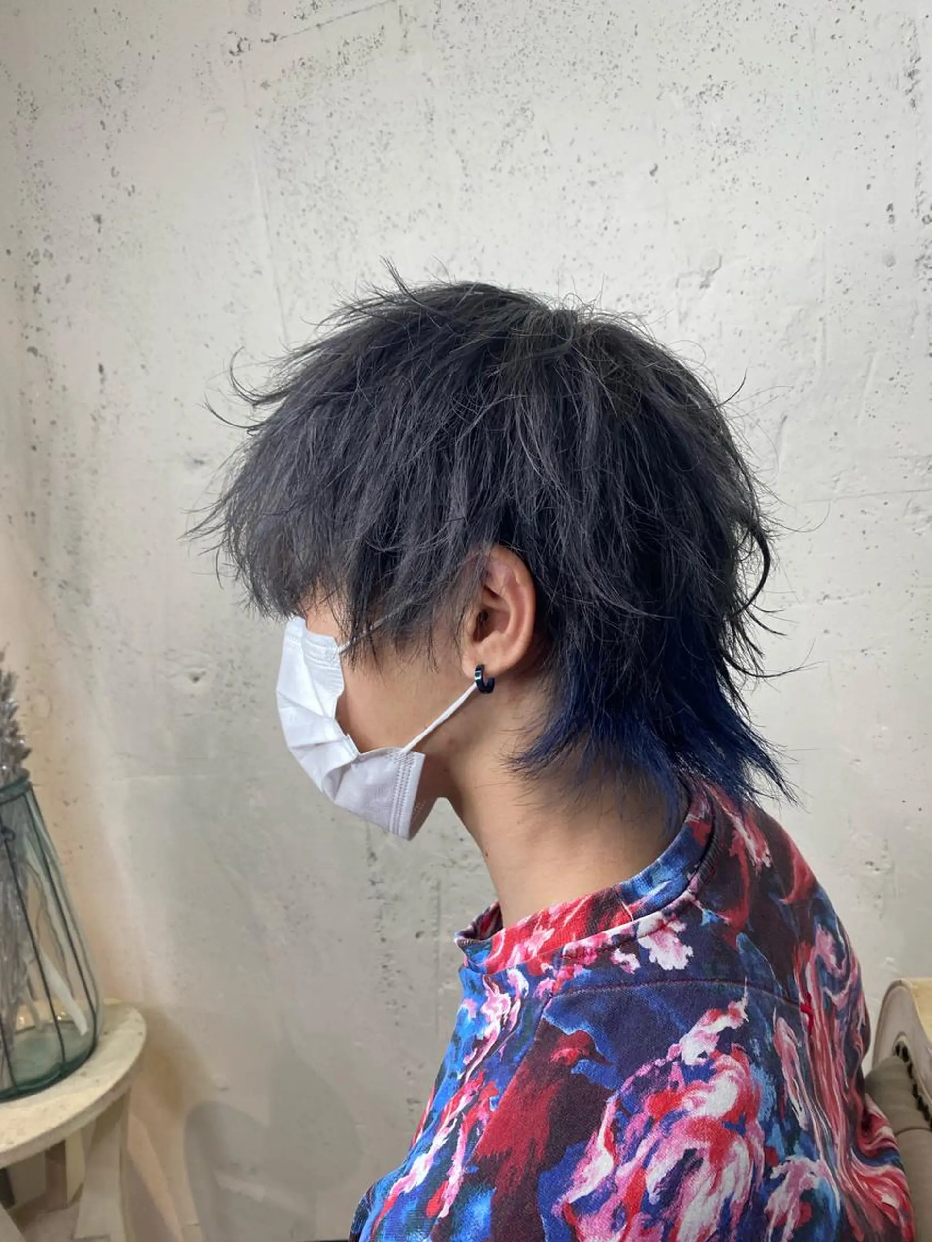 カラー ブルーカラー メンズパーマの達人 井上裕太のヘアスタイル