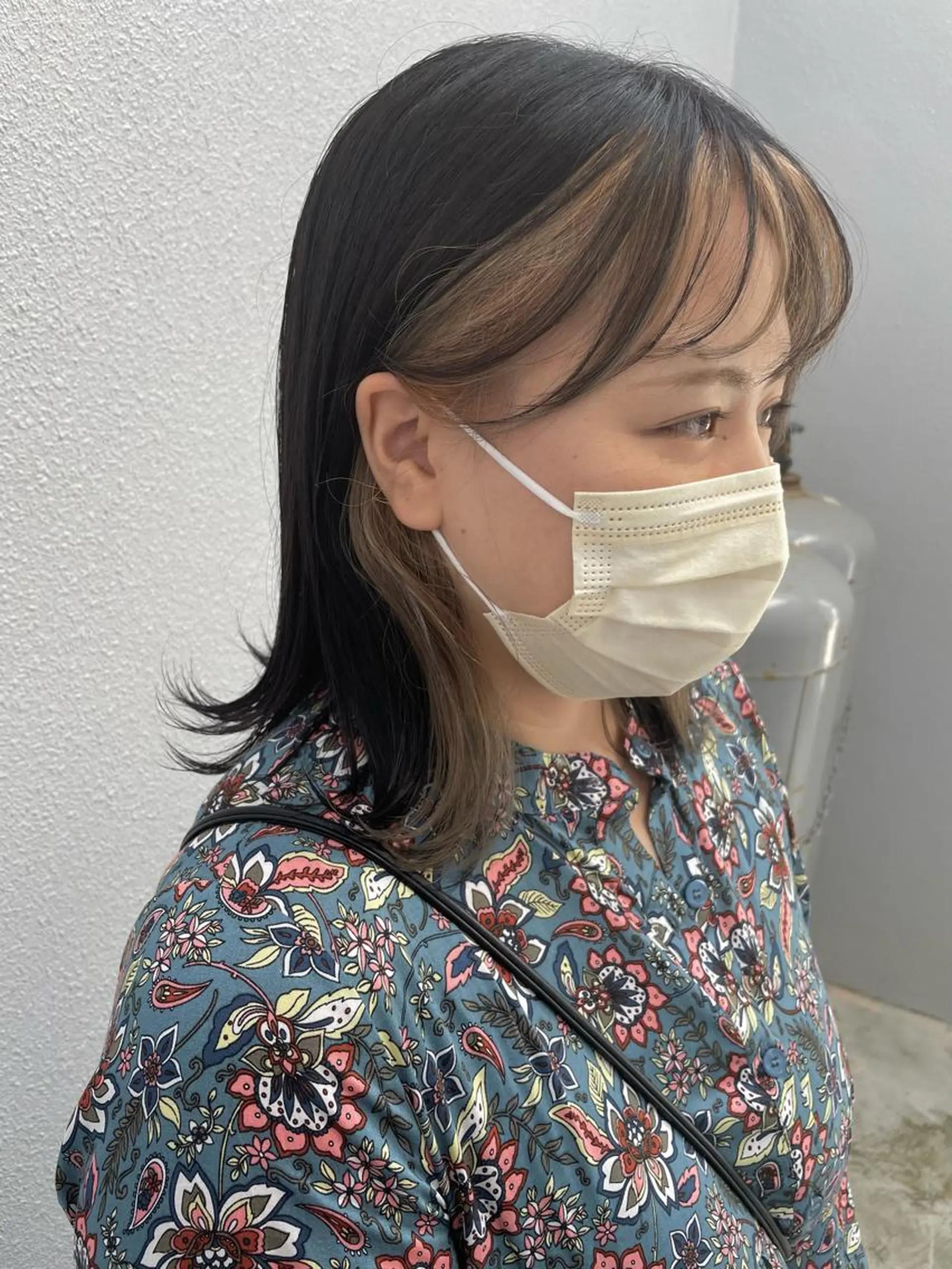 ミディアム 切りっぱなしボブ ショートボブ ミディアムパーマ ミストバング ボブ C’LD hair  produce /シールドヘア所属・モテ髪/ボブ/ショー ト/アダチフウトのヘアスタイル