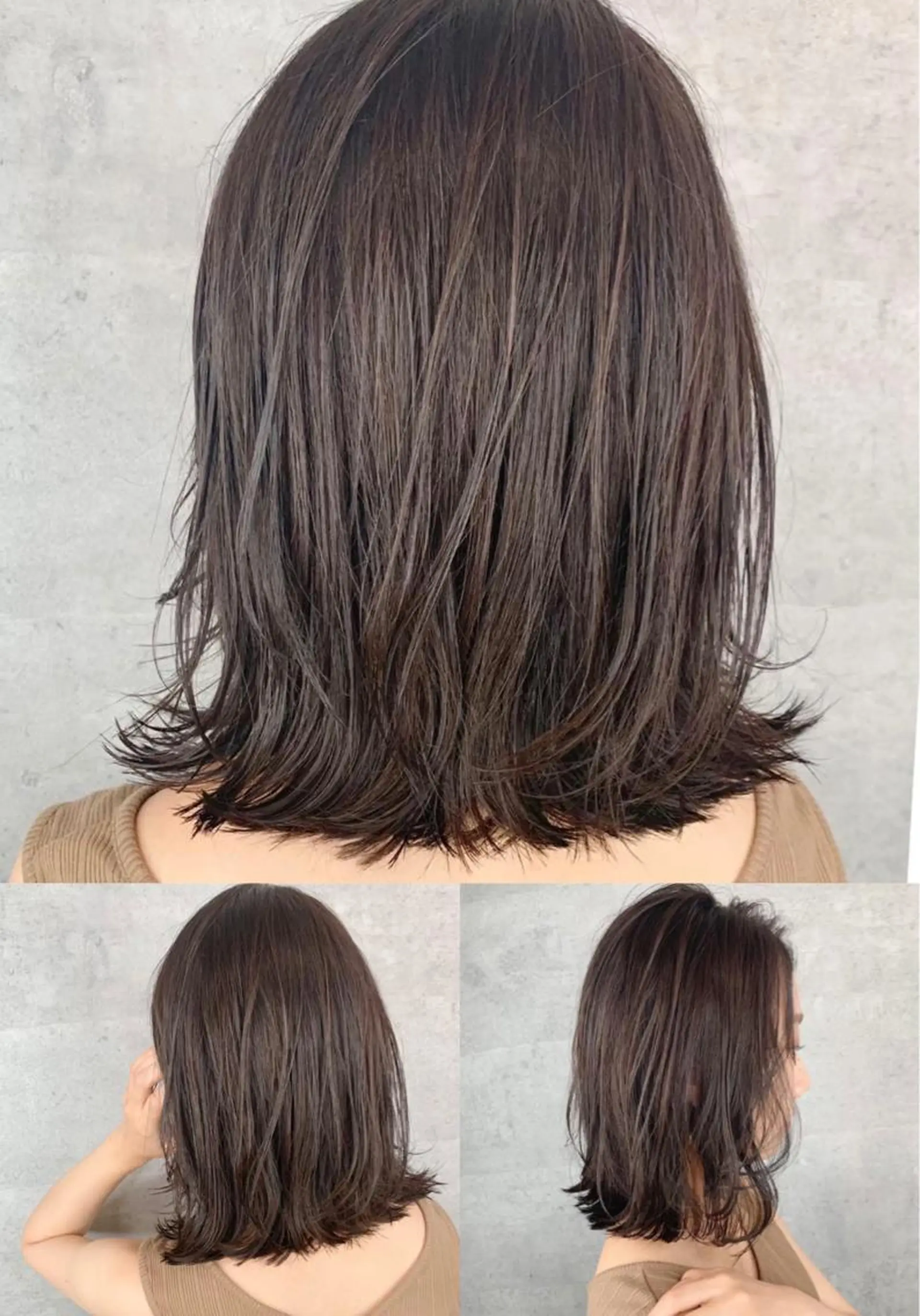 セミロング カラー _WHITE 高槻のヘアスタイル