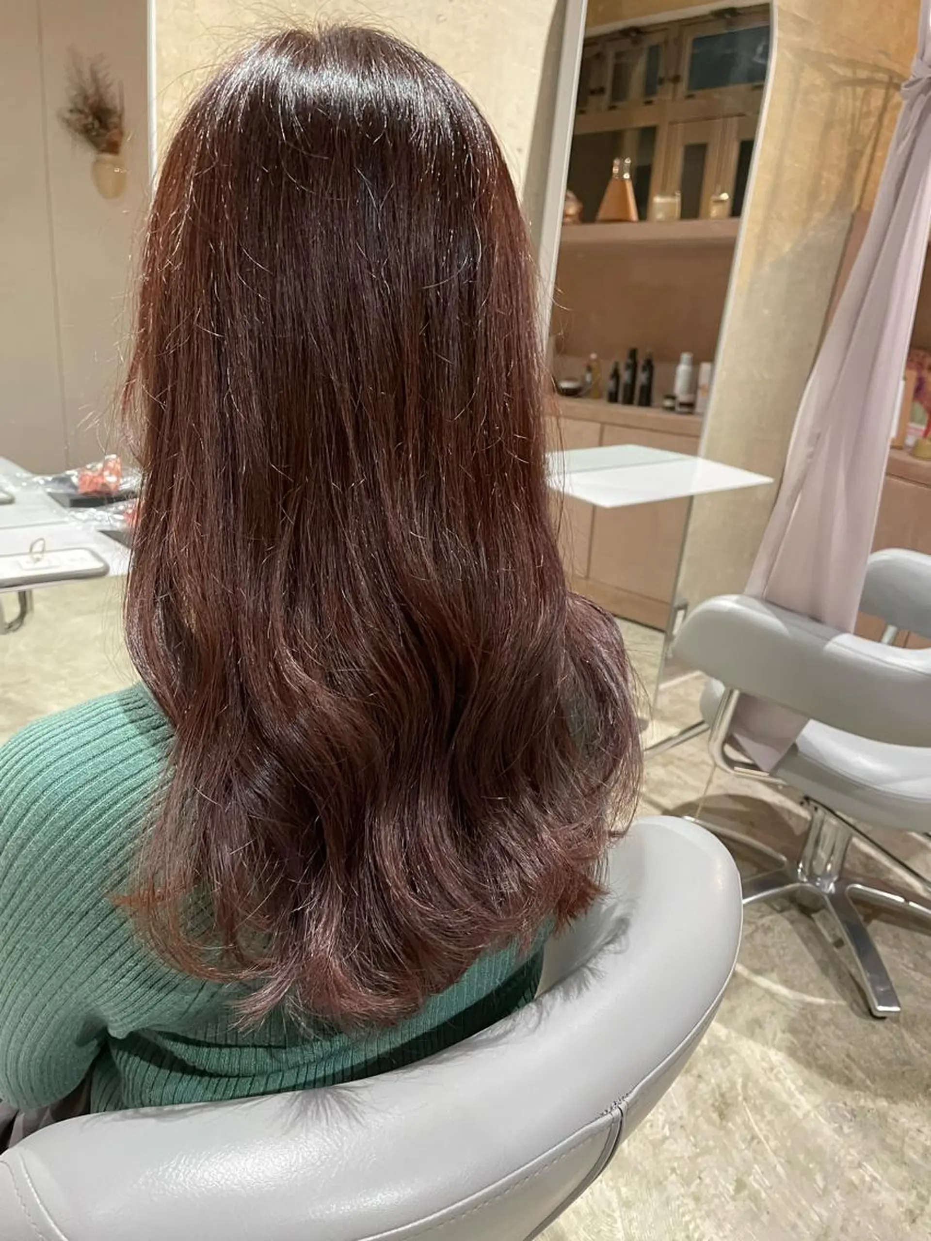 ロング カラー ラベンダーカラー 韓国ボブ👩🇰🇷 小野絢未のヘアスタイル