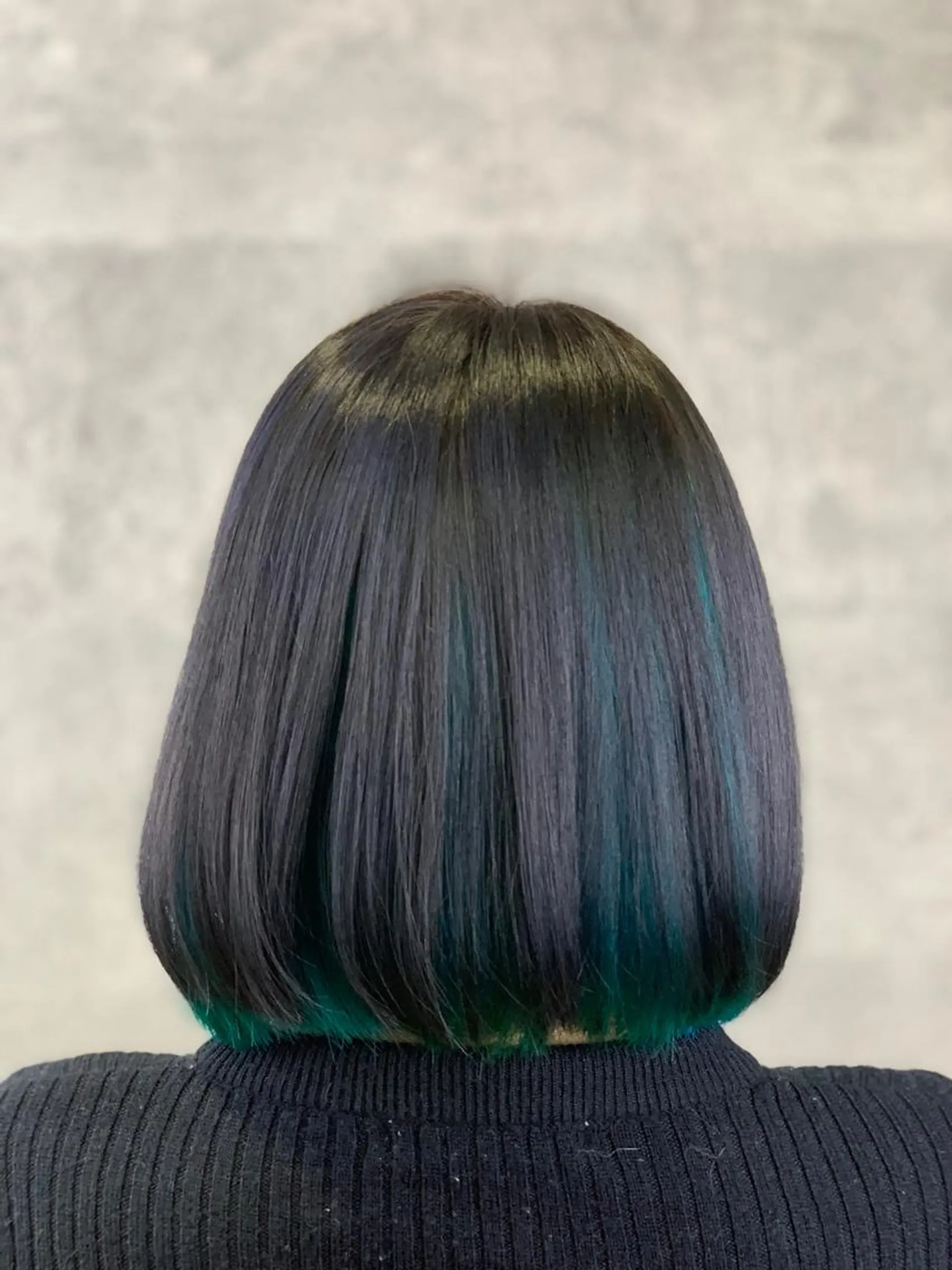 ミディアム カラー ブルーカラー インナーカラー Beauty&barber Re:tle所属・河野 有希のヘアスタイル