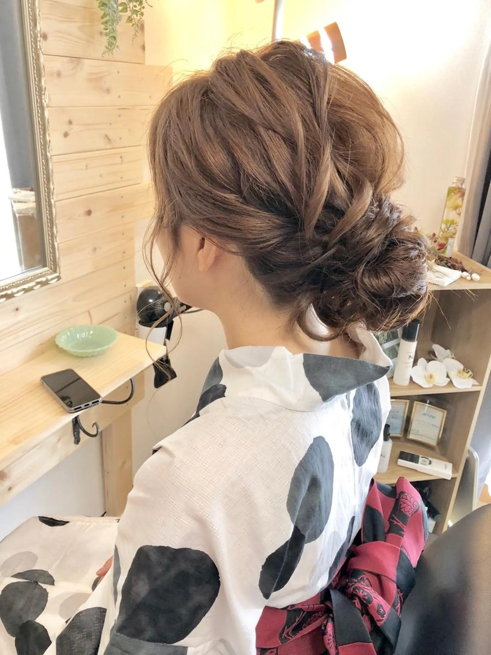 ロング ヘアアレンジ ロング 浴衣 糸賀 史織のマツエク・マツパデザイン
