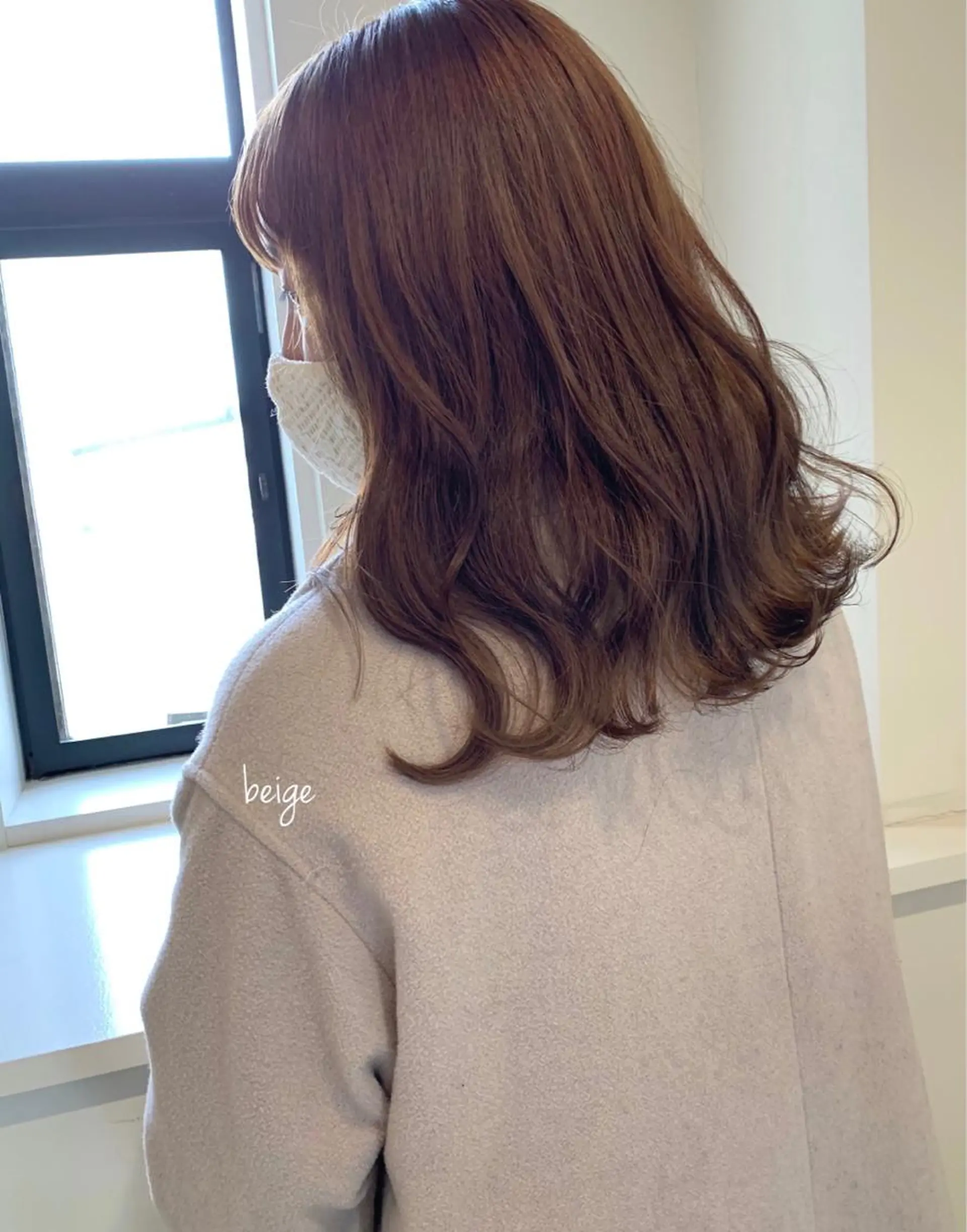 ミディアム カラー Maison所属・清水 亮太／赤み消しカラーのヘアスタイル