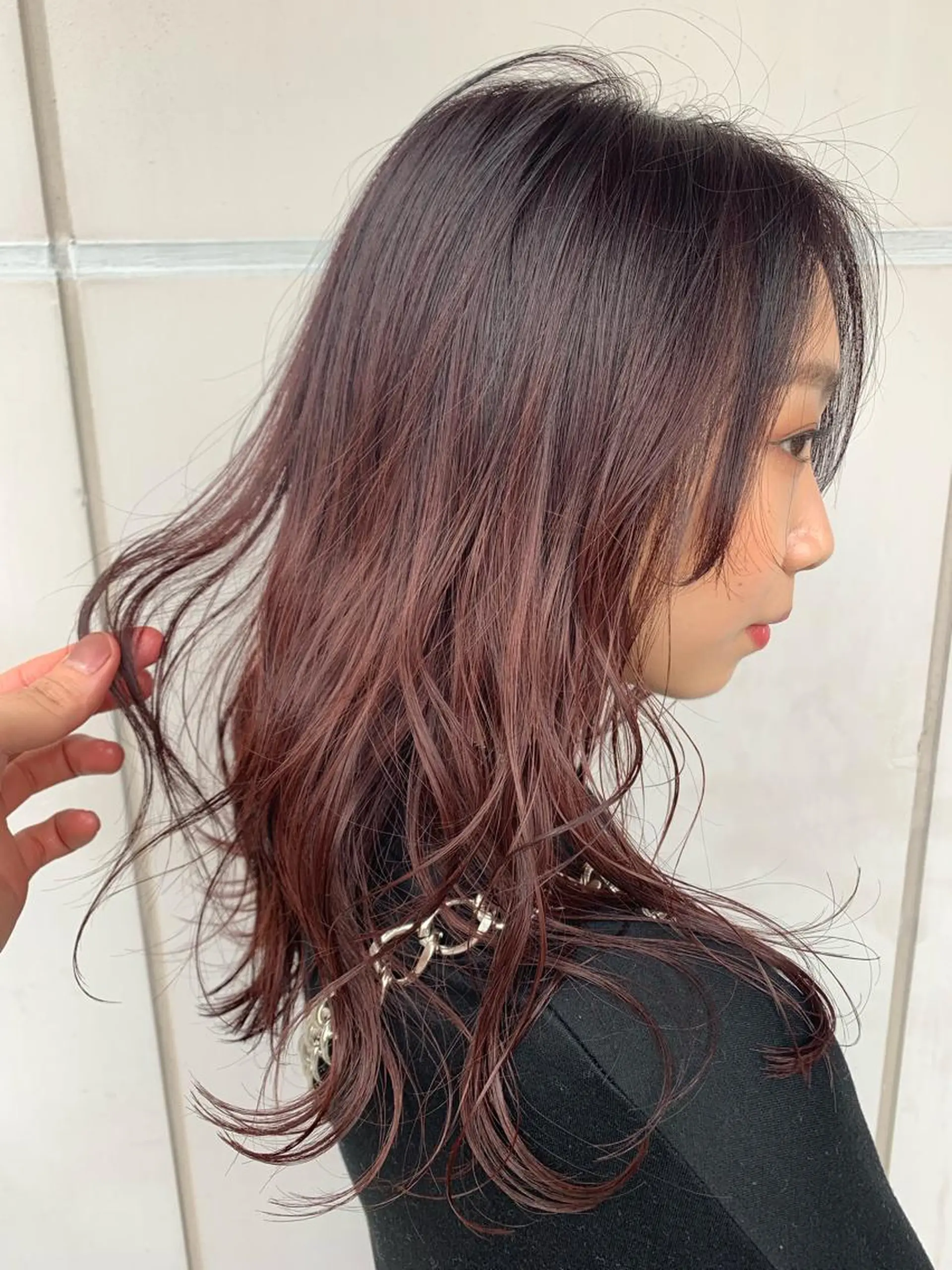 セミロング カット ヘアカラー トリートメント 髪質改善will hairdesignのヘアスタイル