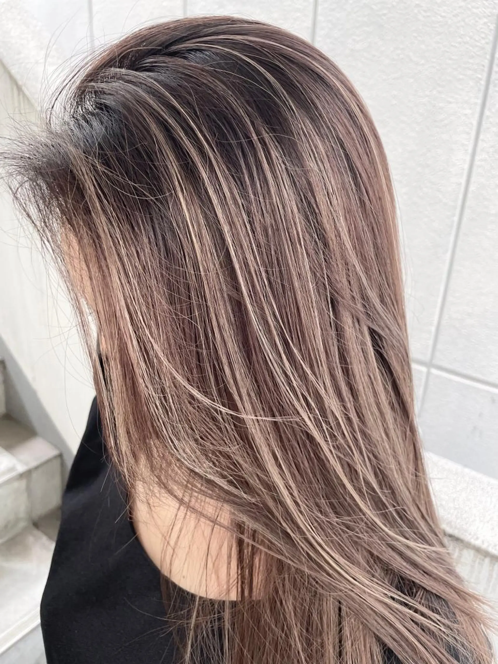 ミディアム カラー ハイライトカラー ハイライト トリートメント ヘアカラー トリートメント ✂️大門 巧✂️ LAFF難波店のヘアスタイル