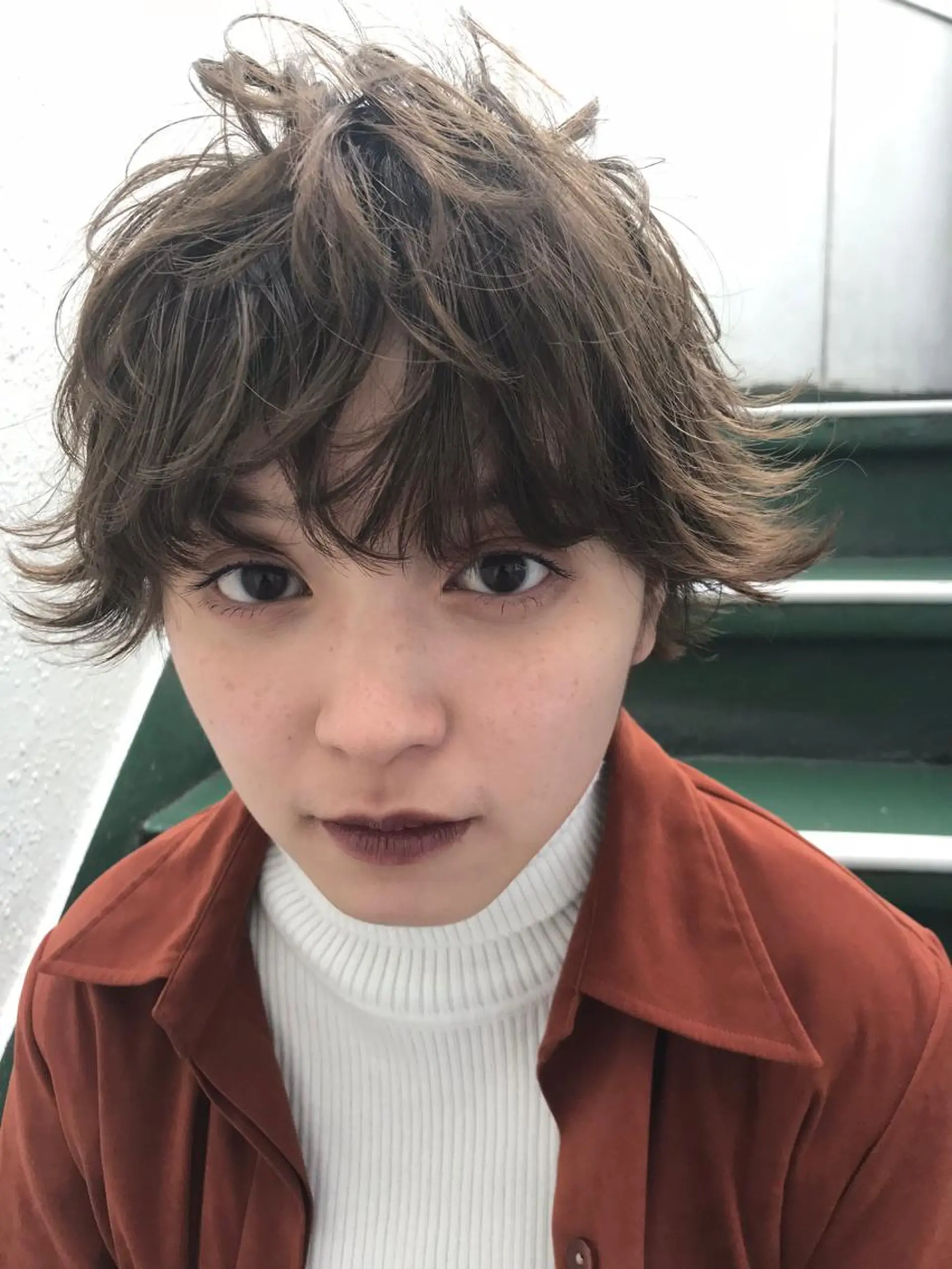 ショート アッシュ アッシュブラウン ショートヘア カット ヘアカラー トリートメント PAIR DAISUKEのヘアスタイル