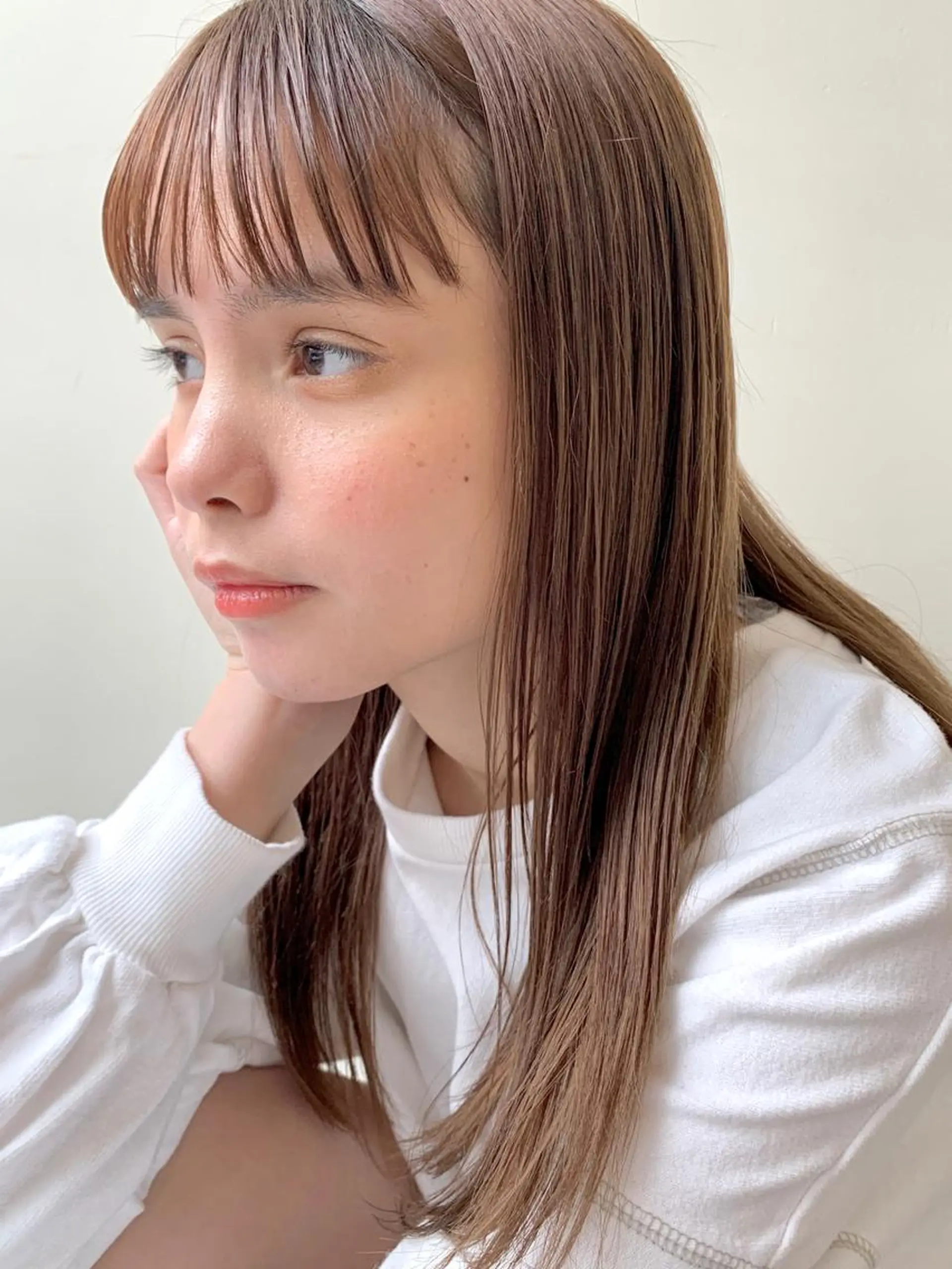 ロング カラー ヘアアレンジ ヘアカラー トリートメント 髪質改善カラー&TR 縮毛矯正/弱酸性矯正のヘアスタイル