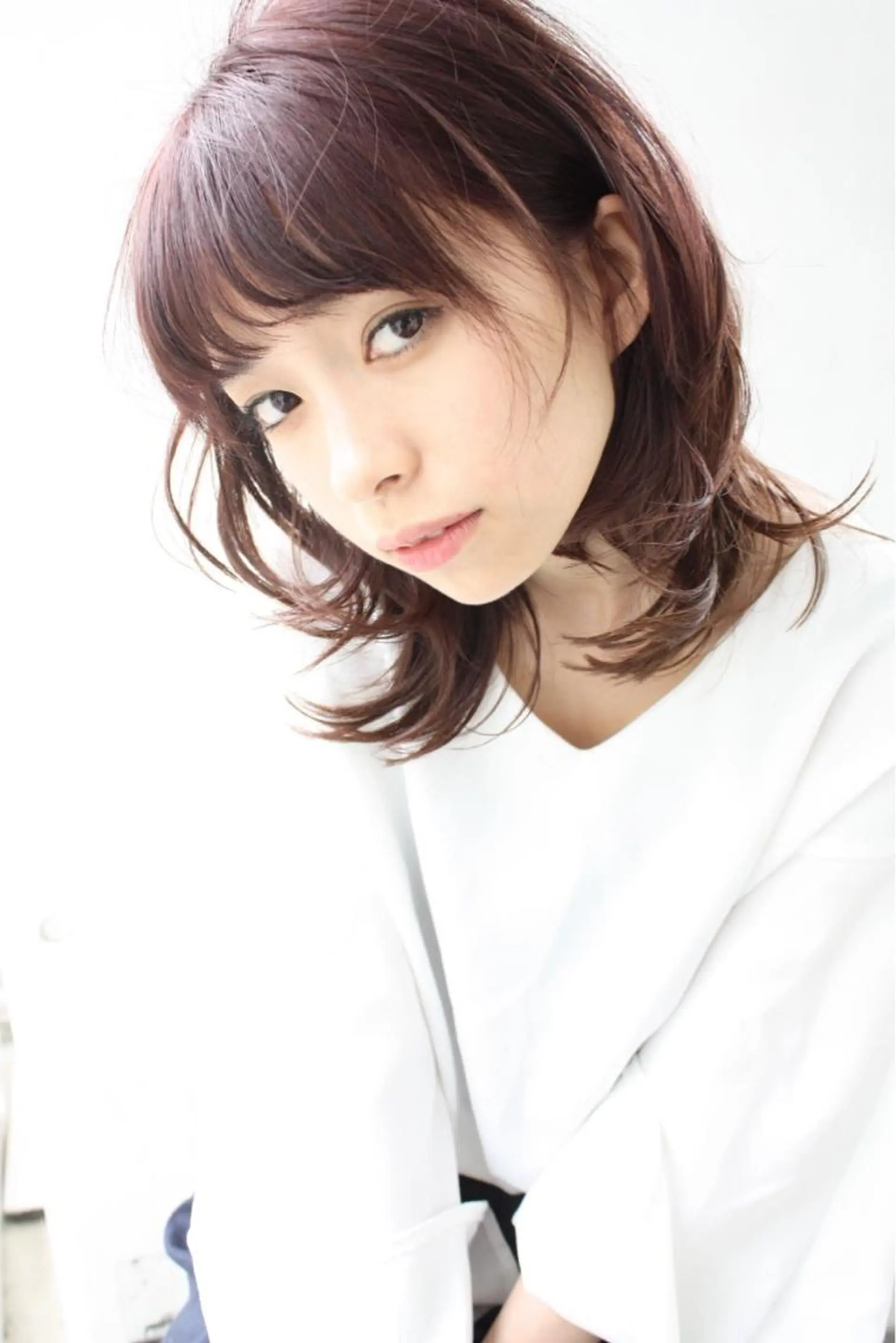 ミディアム パーマ マツエク・マツパ くせ毛 髪質改善 縮毛矯正 トリートメント 酸熱トリートメント noanoa飯塚所属・tuuli トゥーリのヘアスタイル