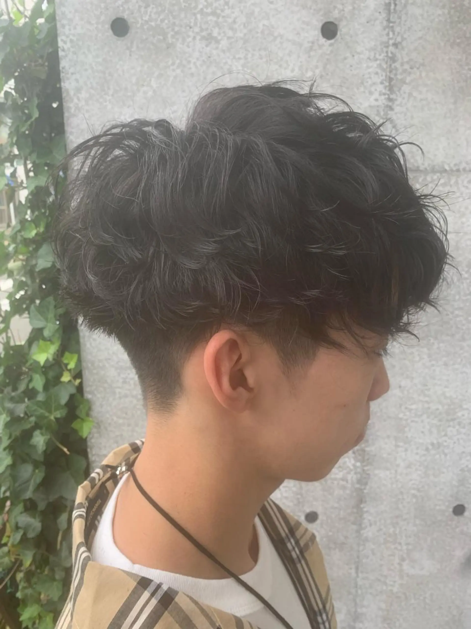 ショート パーマ メンズ メンズパーマフェード シモジタカヒロのヘアスタイル