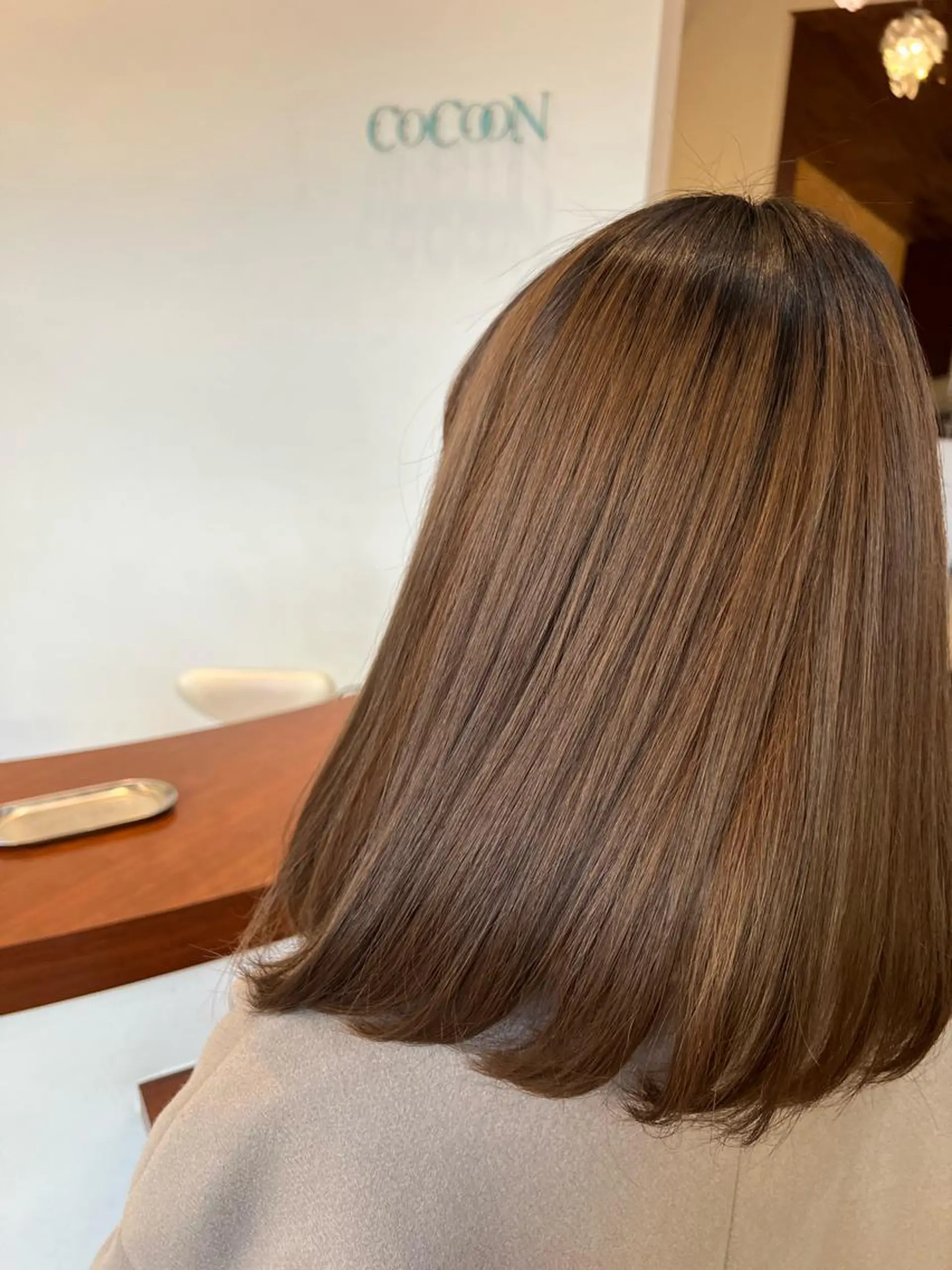 ミディアム カット 縮毛矯正 トリートメント haru .のヘアスタイル