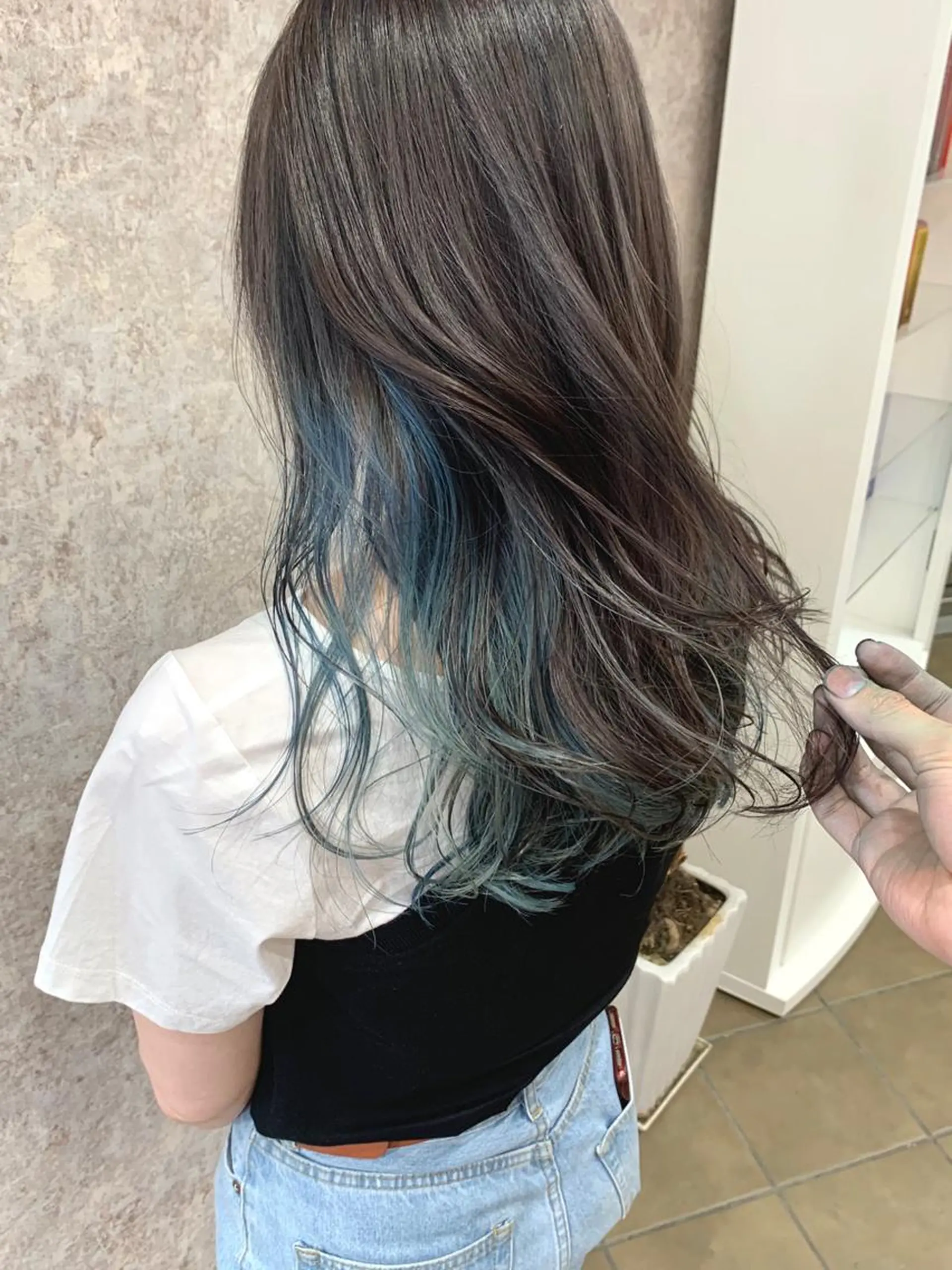ロング カラー カット ヘアカラー 明石遼/ベージュ / ピンクのヘアスタイル