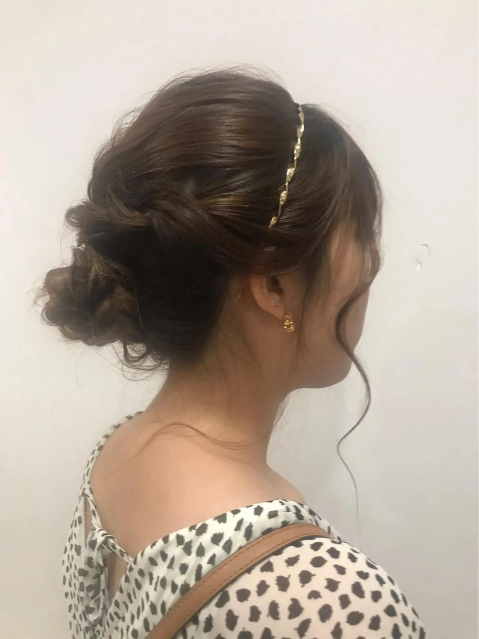 ミディアム ヘアアレンジ 白髪女性専門店竹内 涼乃のヘアスタイル