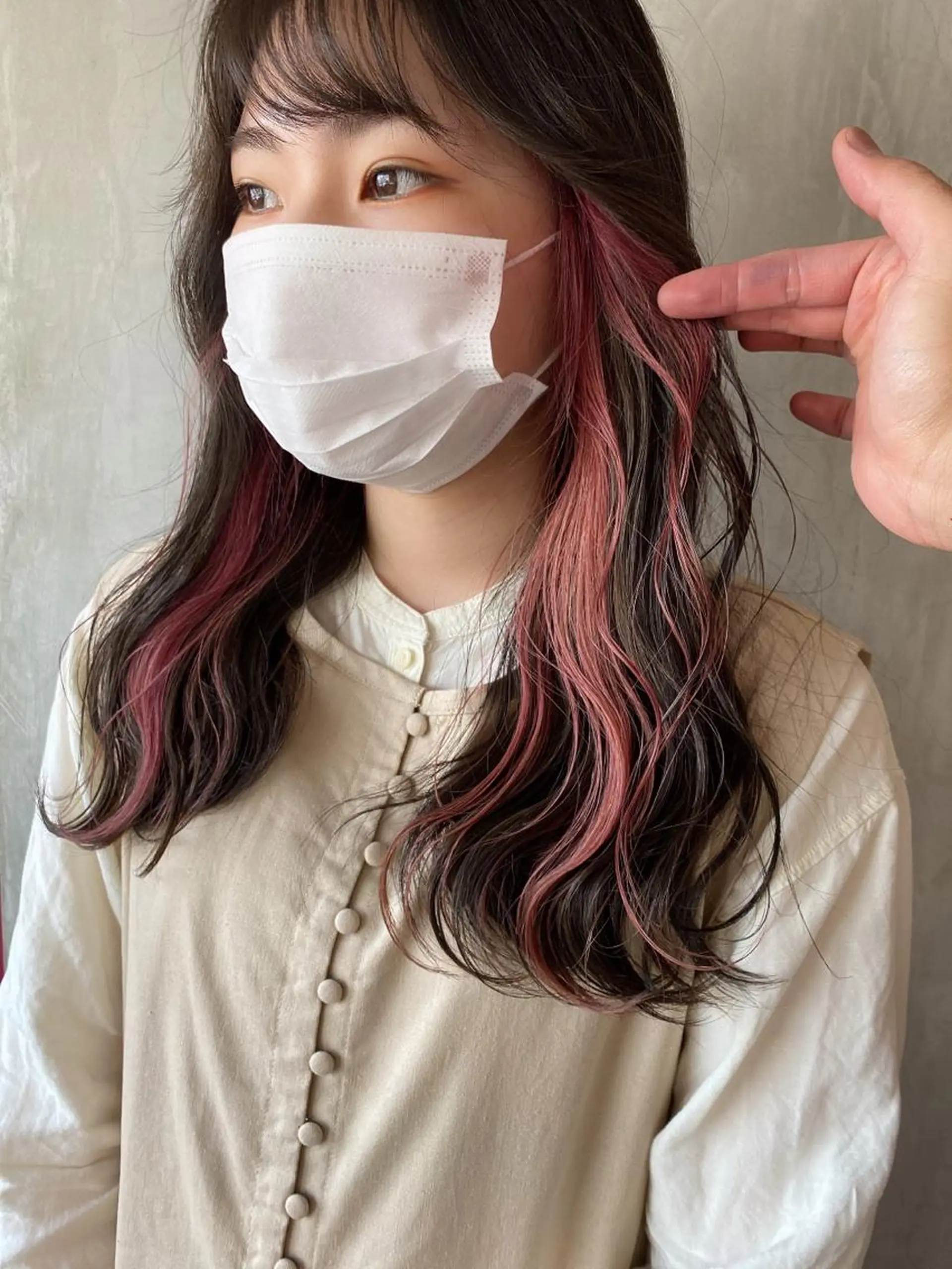 ロング カラー ヘアアレンジ ヘアカラー 切りっぱなしボブ/ デザインカラー店長のヘアスタイル