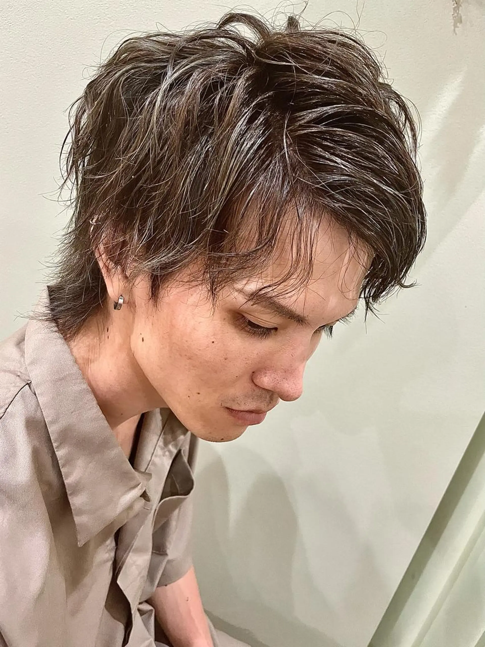 ショート メンズ メンズハイライト ハイライト hair studio PEACE所属・寺本 早希のヘアスタイル
