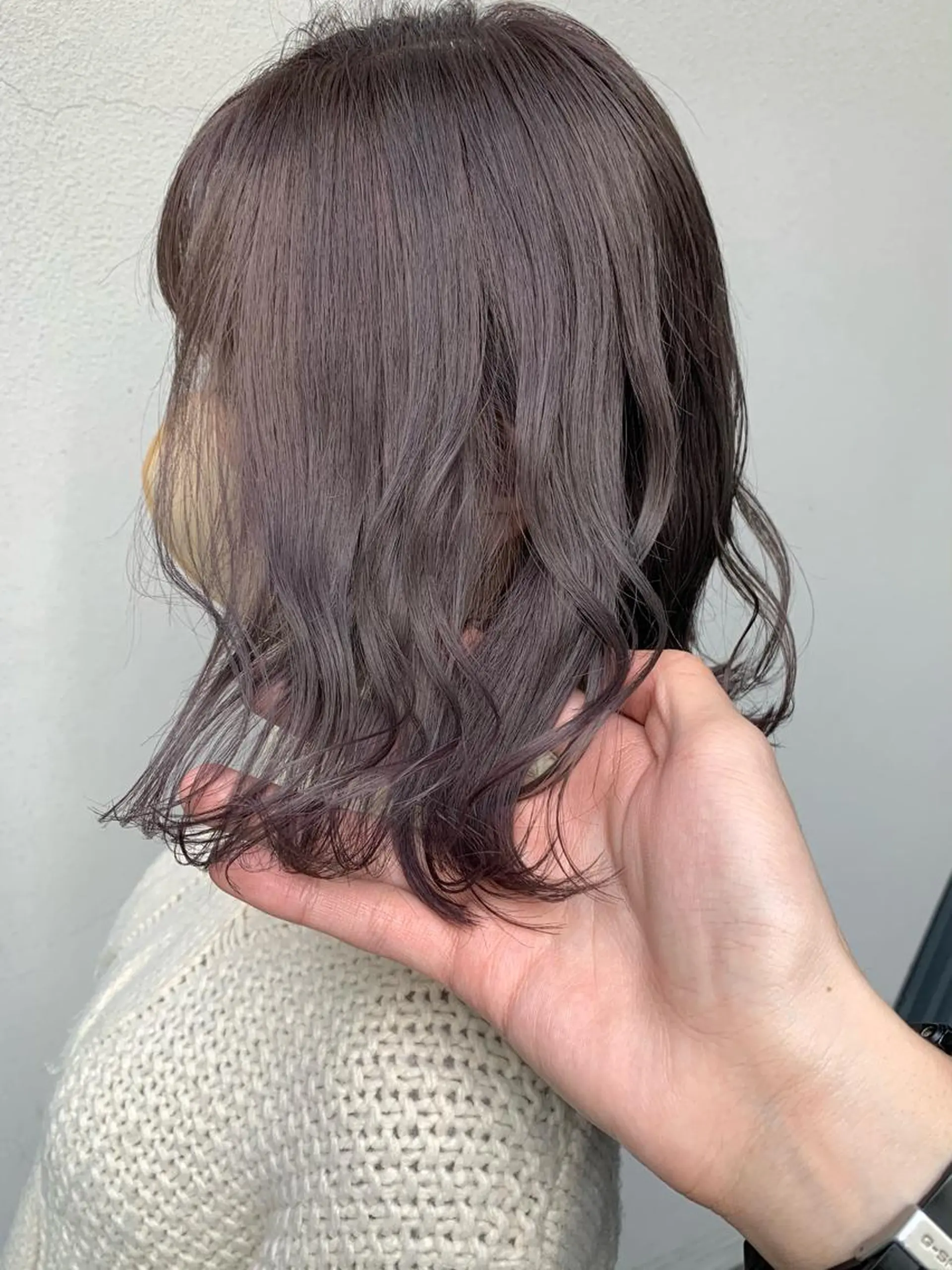 ミディアム カラー グレージュ ラベンダーカラー ラベンダーグレージュ ラベンダーグレー LUMO所属・矢野 晃平のヘアスタイル