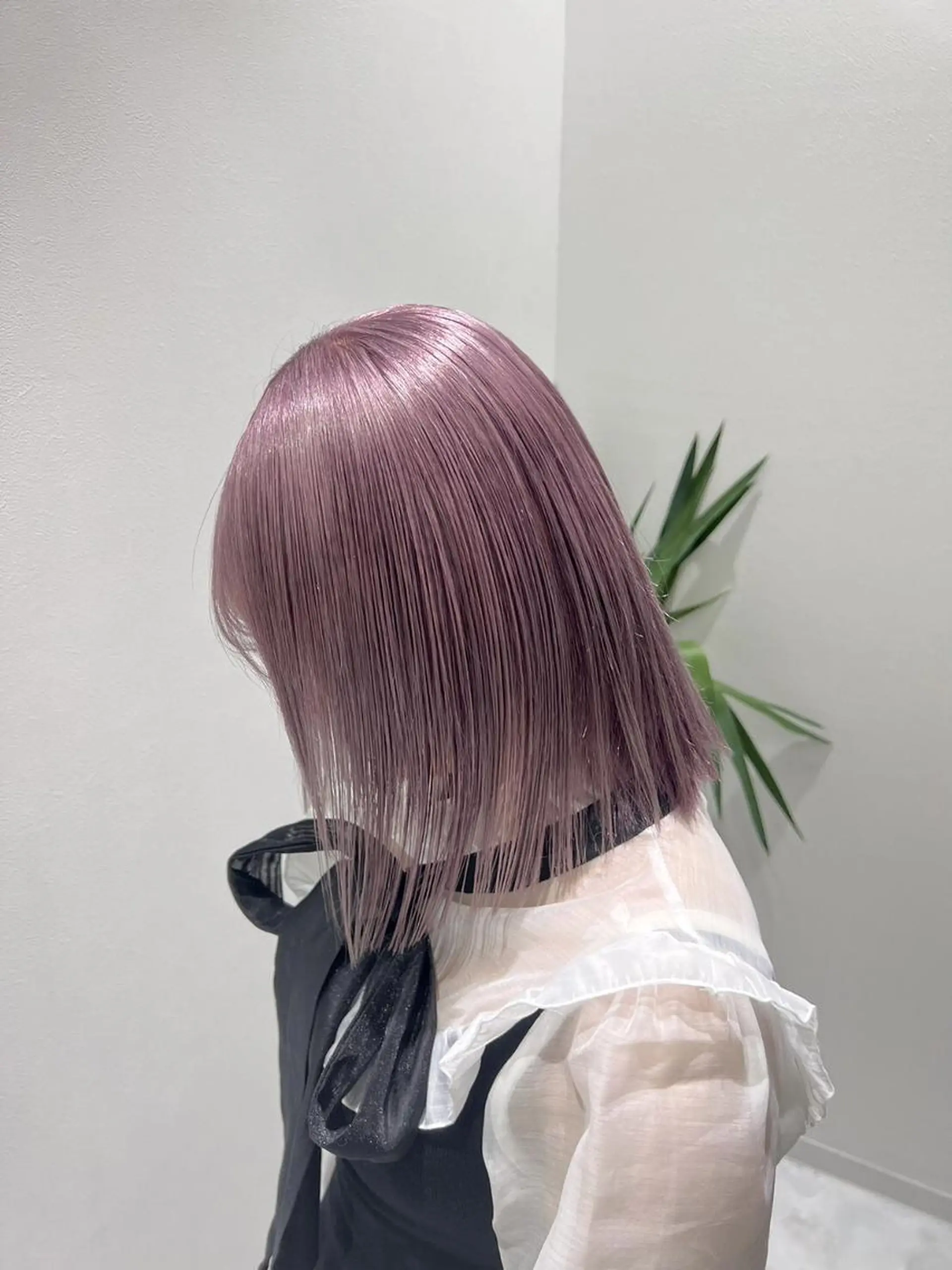 カラー セミロング ヘアカラー ハイトーンブロンド 横浜💞ミオのヘアスタイル