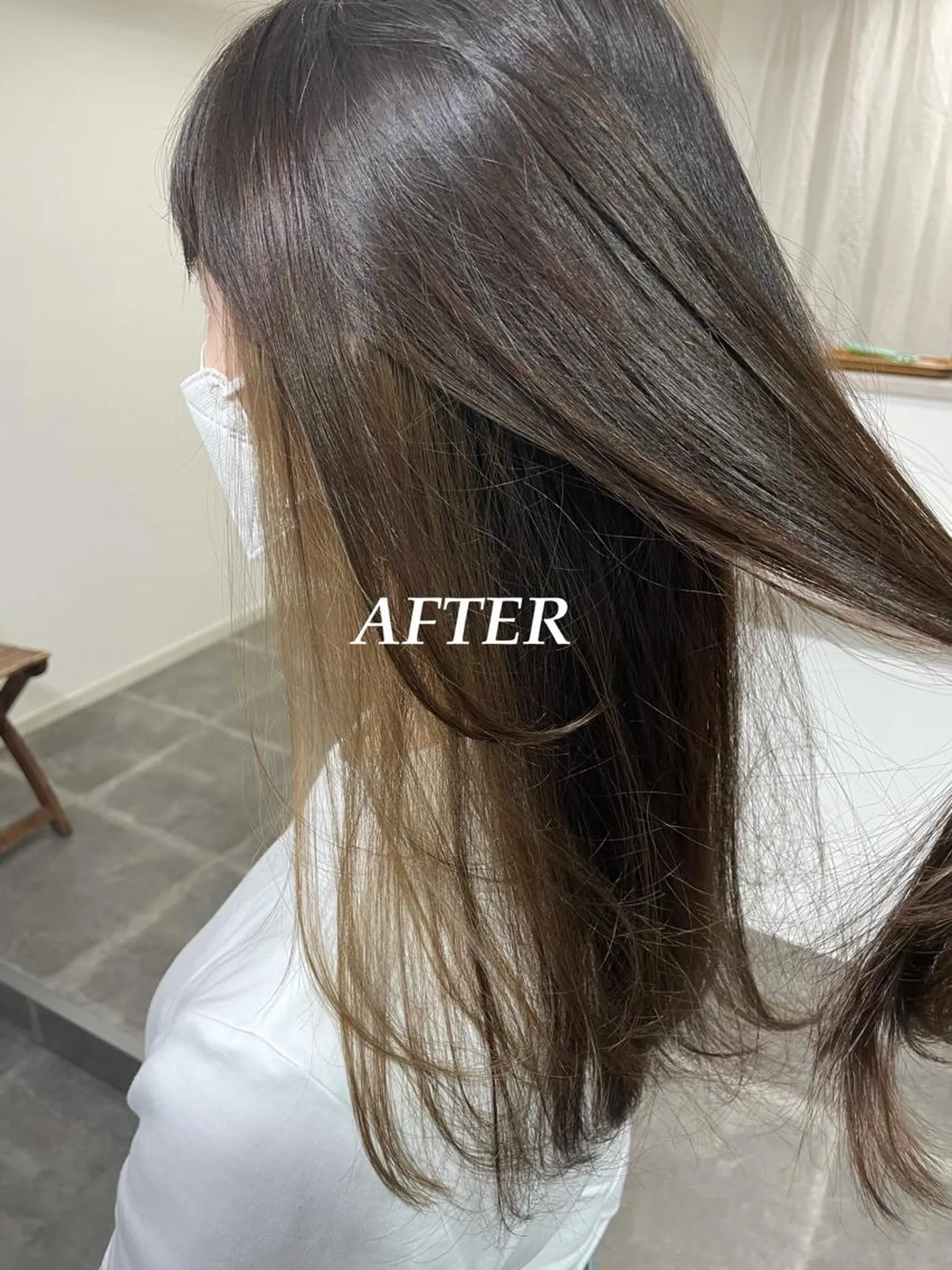 セミロング カラー ベージュカラー 森田 一平のヘアスタイル